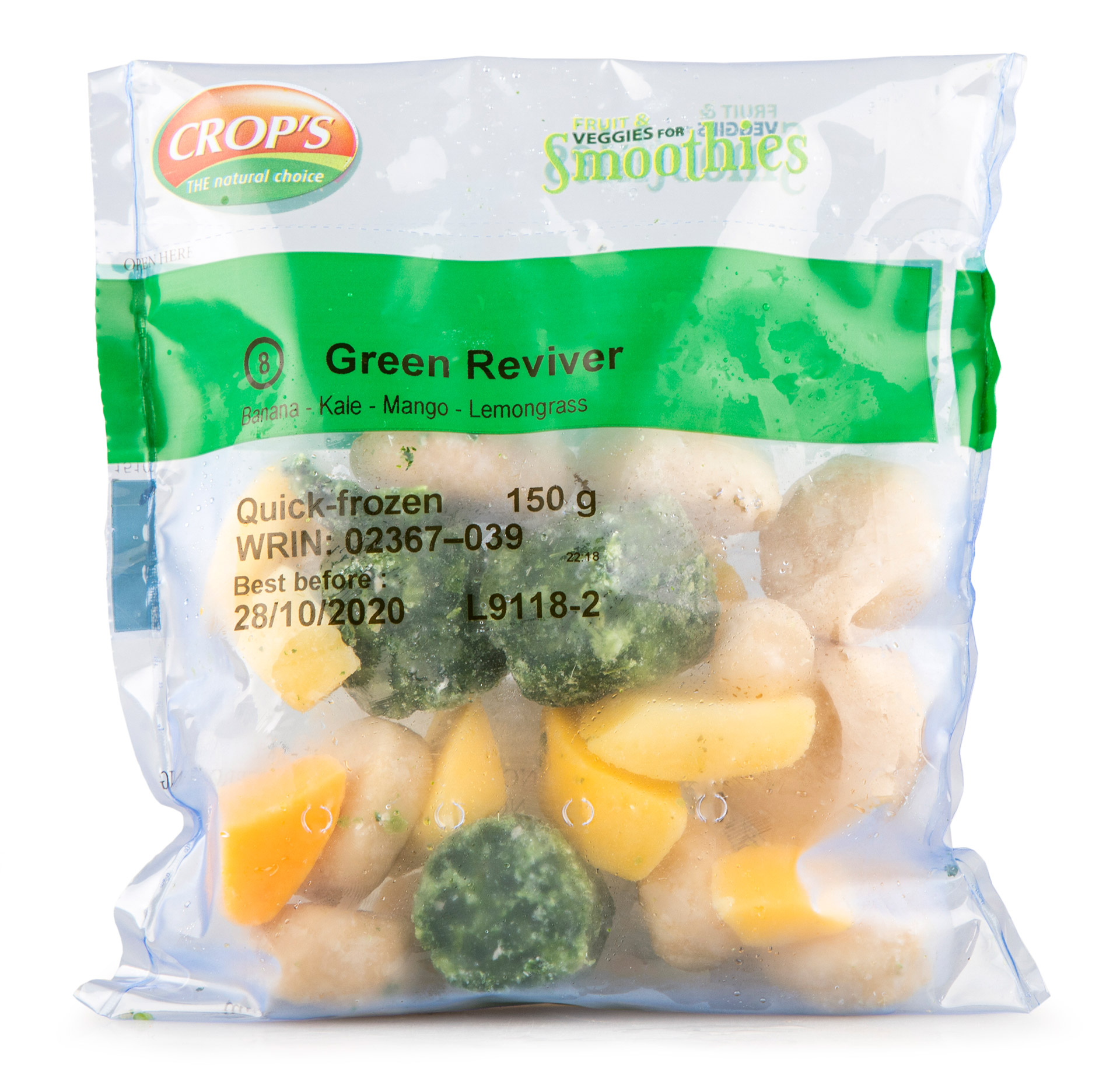 Smoothie Verde Congelado Crop´s 15x150 g Smoothie Verde Congelado Crop´s 15x150 g