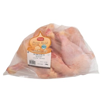 Frango Perna c/ Costas Halal Fresca Saco +/- 2,5 kg