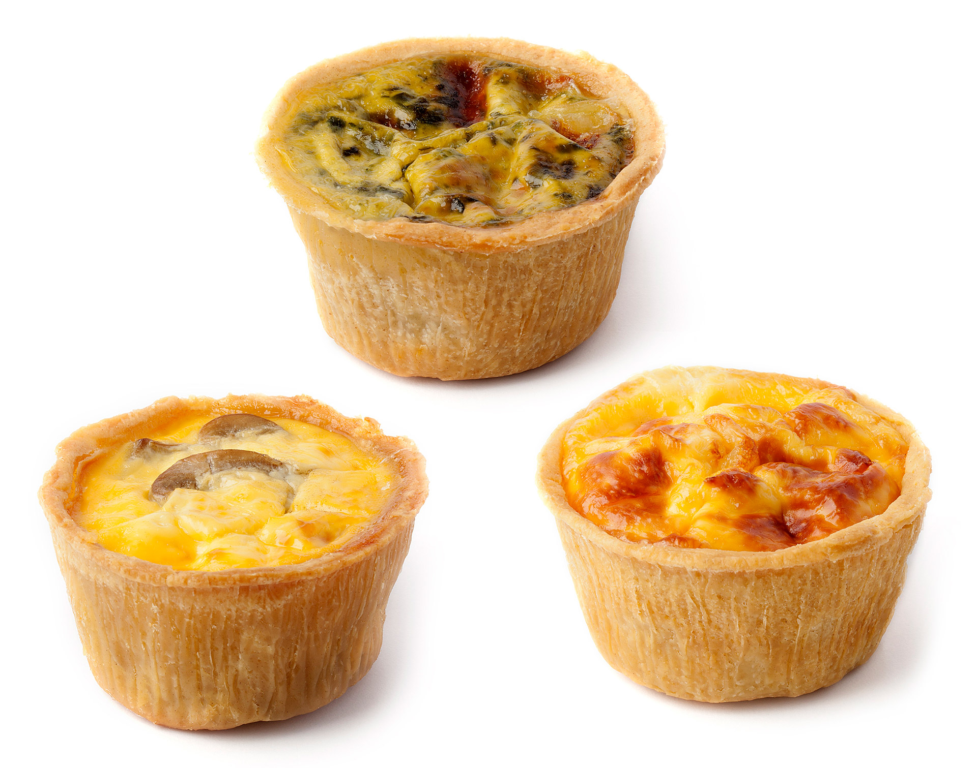 Quiches Pequenas Sortidas +/-90 g Congeladas Cx 40 Un Quiches Pequenas Sortidas +/-90 g Congeladas Cx 40 Un