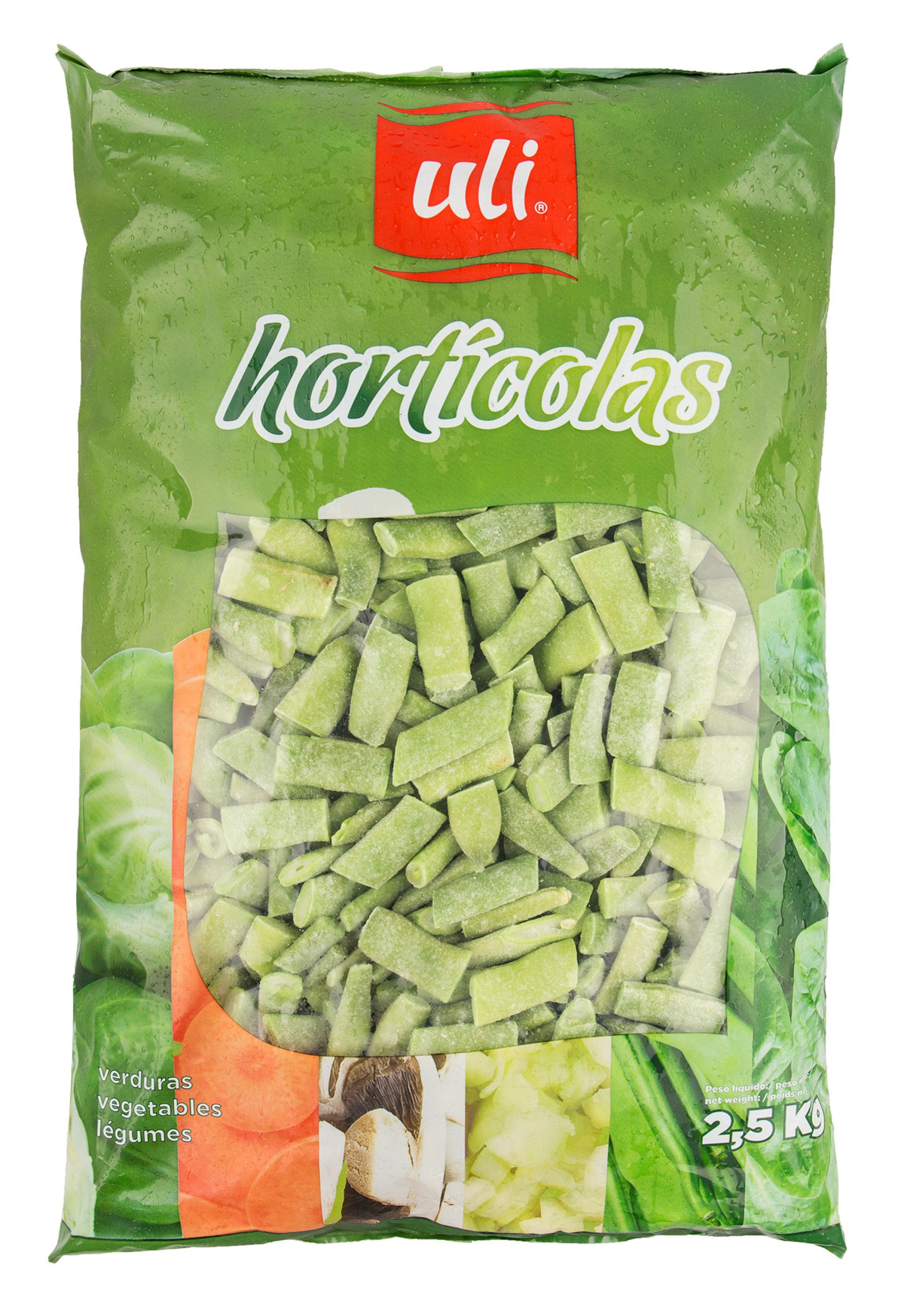 Feijão Verde Plano Cortado Congelado Uli 4x2,5 kg Feijão Verde Plano Cortado Congelado Uli 4x2,5 kg