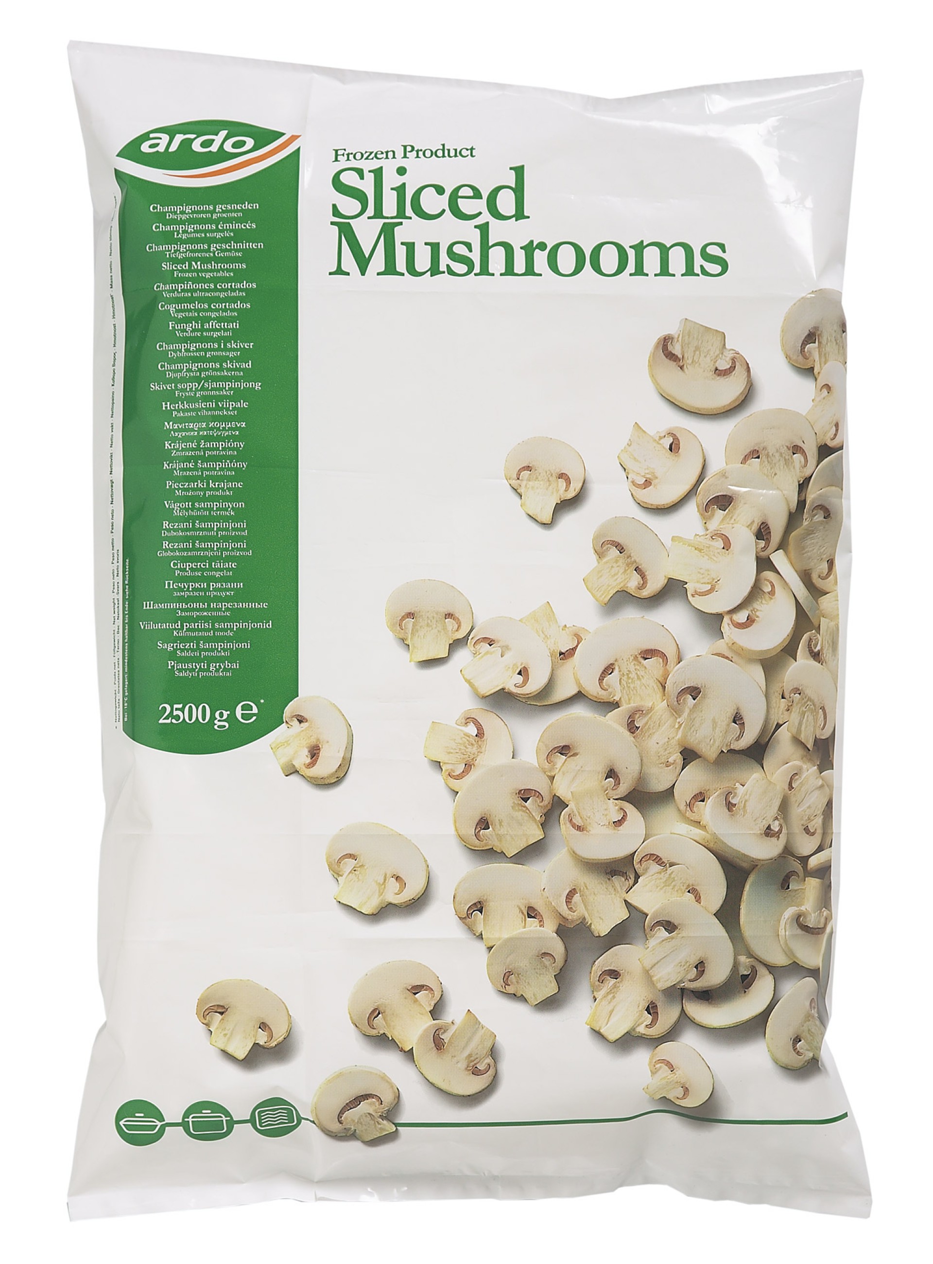 Cogumelos Fatias Hotel Congelados Ardo 4x2,5 kg