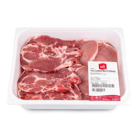Porco Costeletas Mistas Frescas Uli Bandeja
