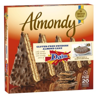 Bolo Amndoa Chocolate/Caramelo Daim Congelado 1 kg
