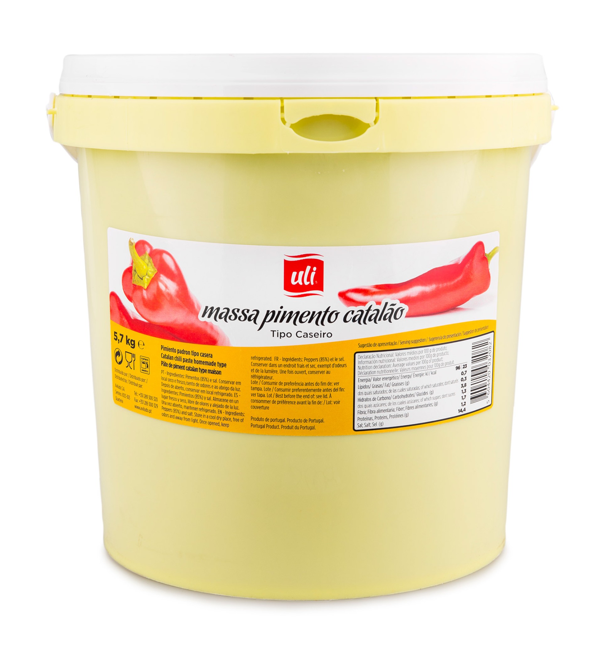 Massa Pimento Catalão Uli Balde 5,7 kg Massa Pimento Catalão Uli Balde 5,7 kg