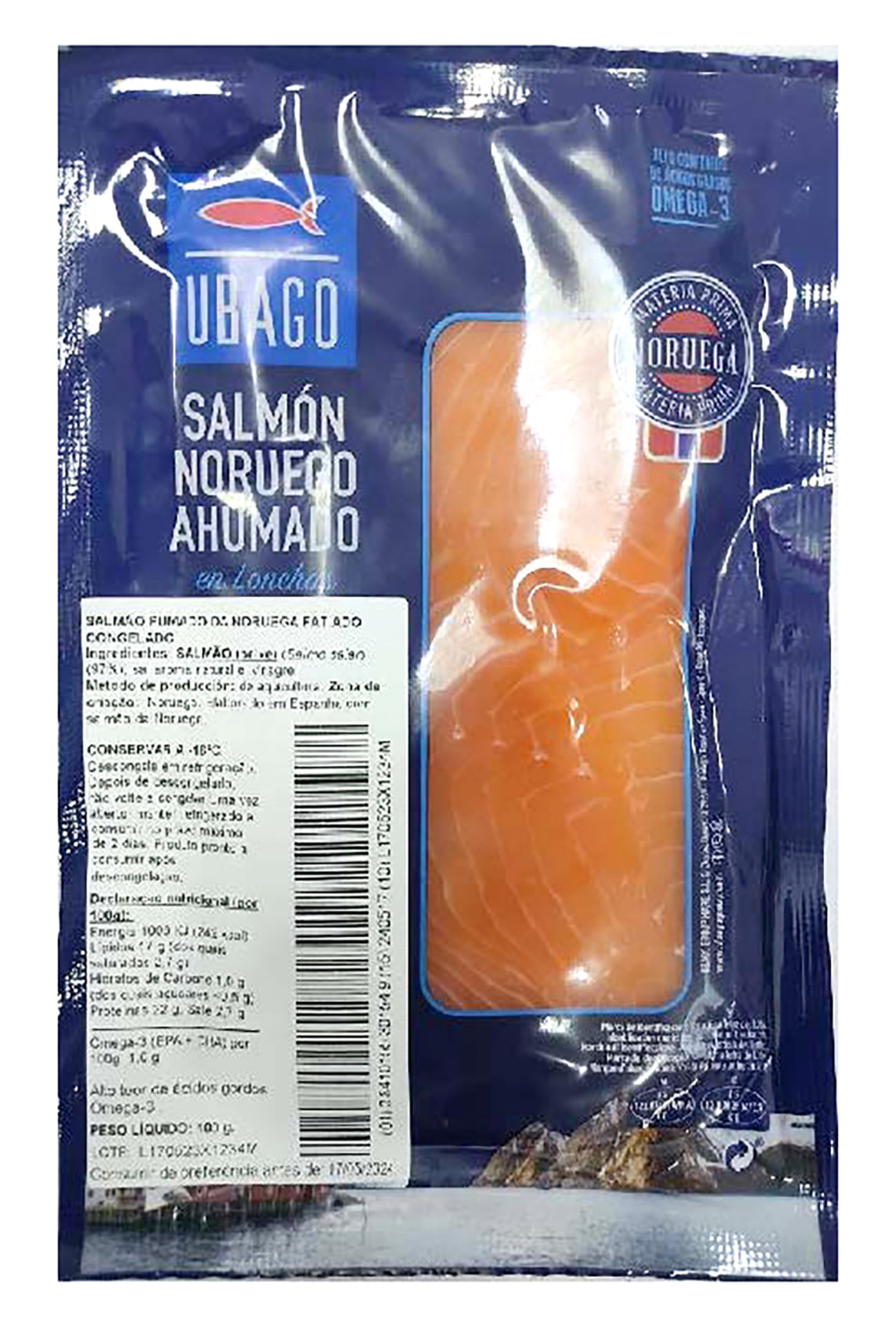 Salmao Fumado Fatiado Congelado Noruega 10x100 g