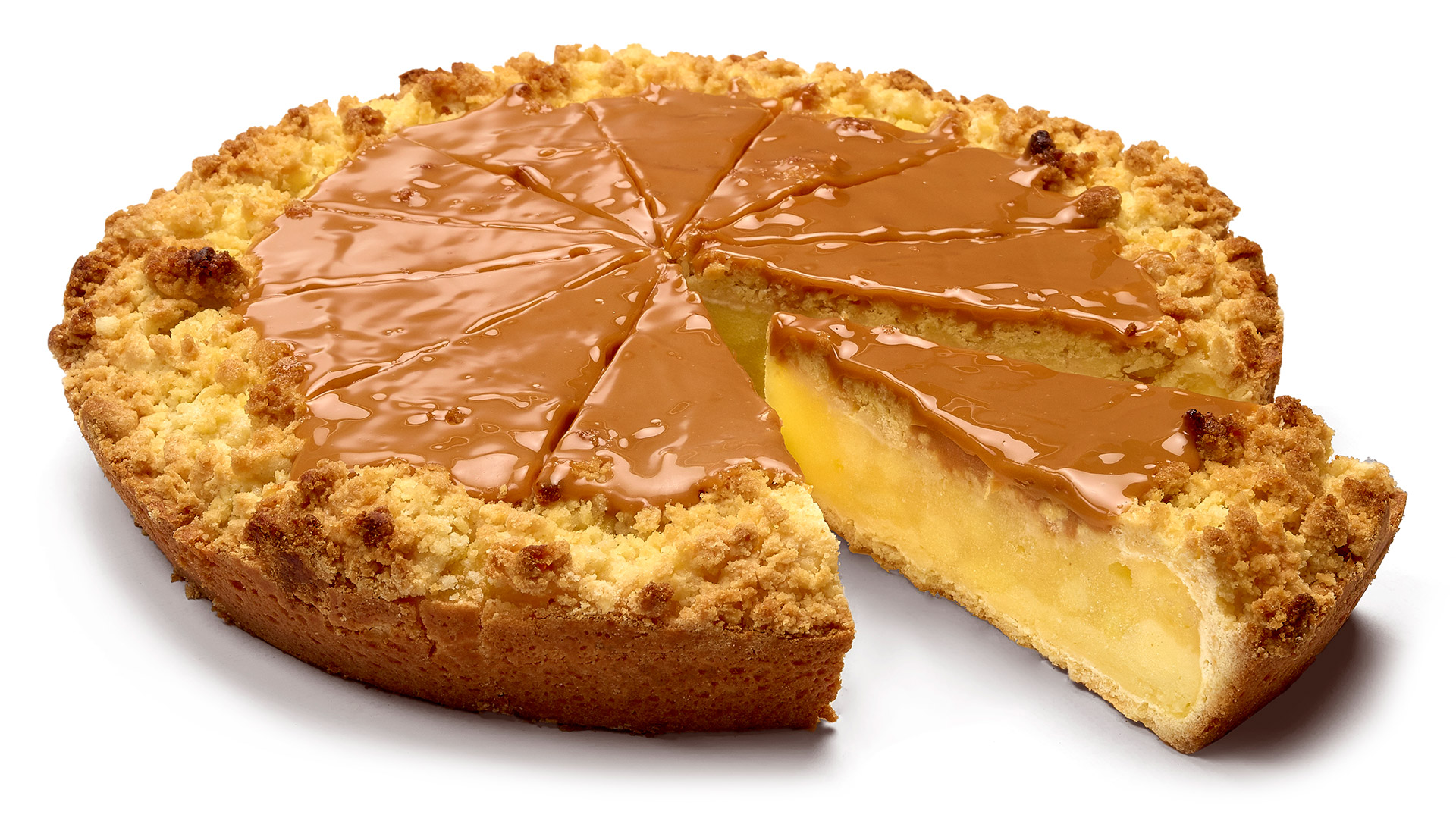 Tarte Maçã/Caramelo Crumble Congelada Vandemoortele 4x1,8 kg Tarte Maçã/Caramelo Crumble Congelada Vandemoortele 4x1,8 kg