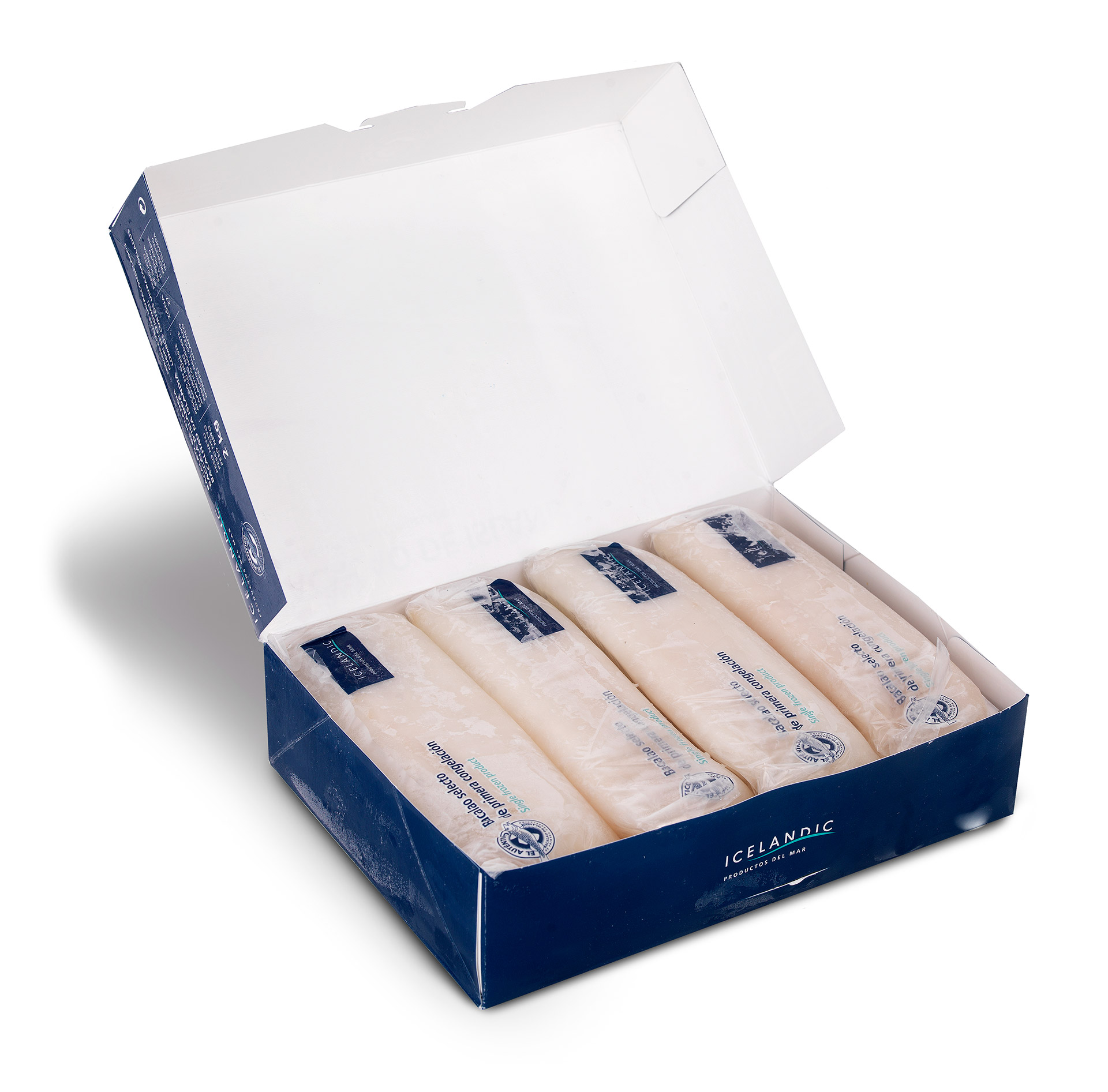 Bacalhau Lombo c/ Pele 200/300 g Congelado Cx 2 kg