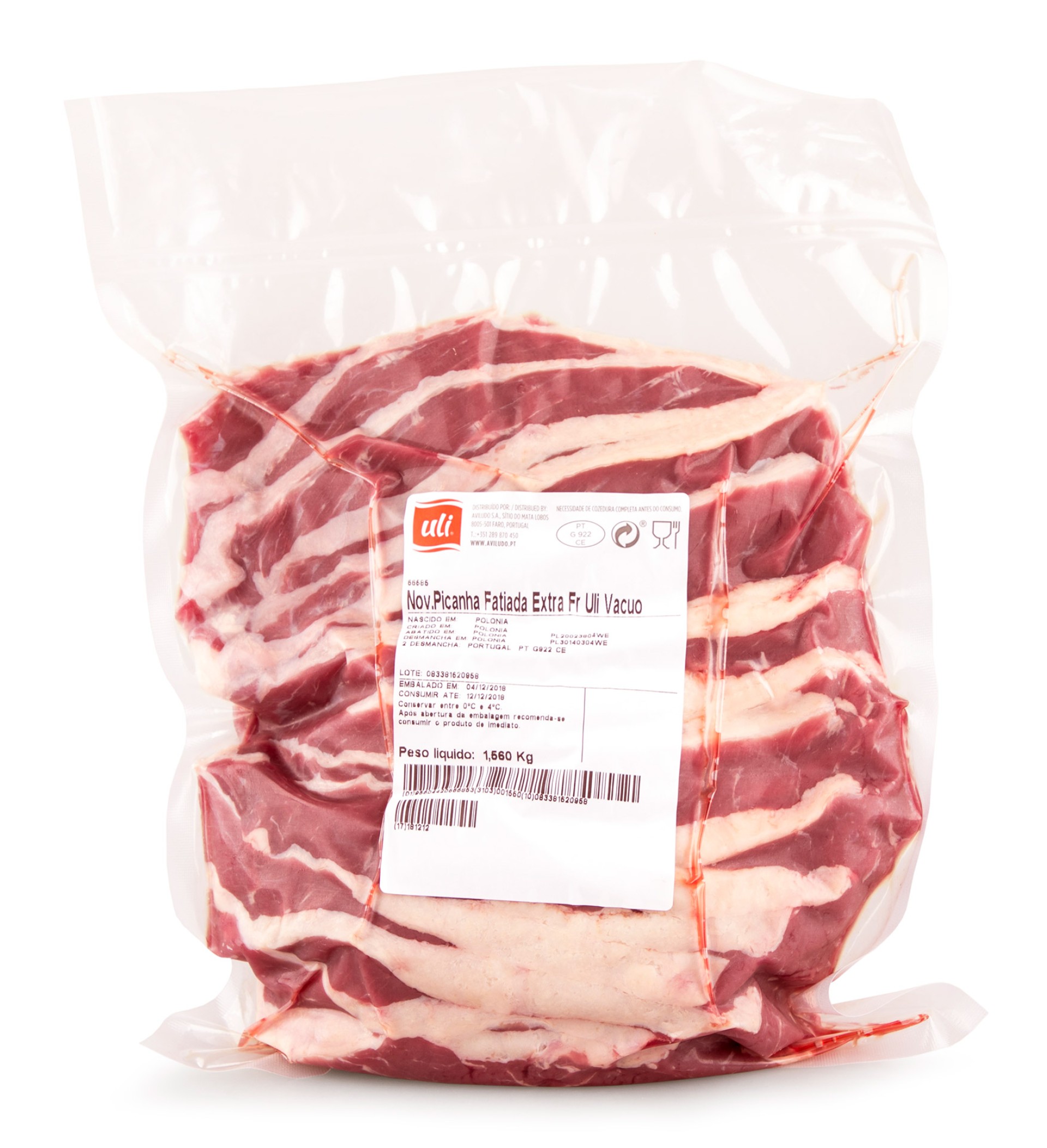 Novilho Picanha Fatiada Extra Fresca Uli V�cuo