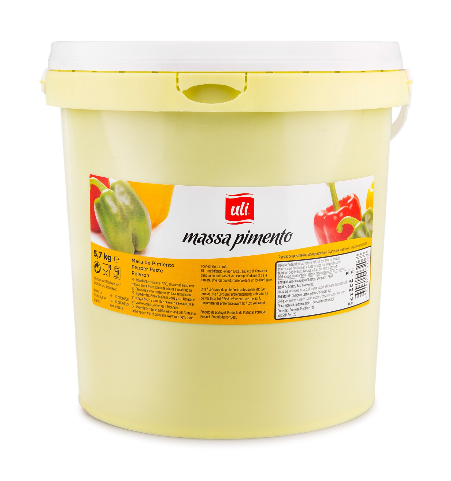 Massa Pimento Uli Balde 5,7 kg Massa Pimento Uli Balde 5,7 kg