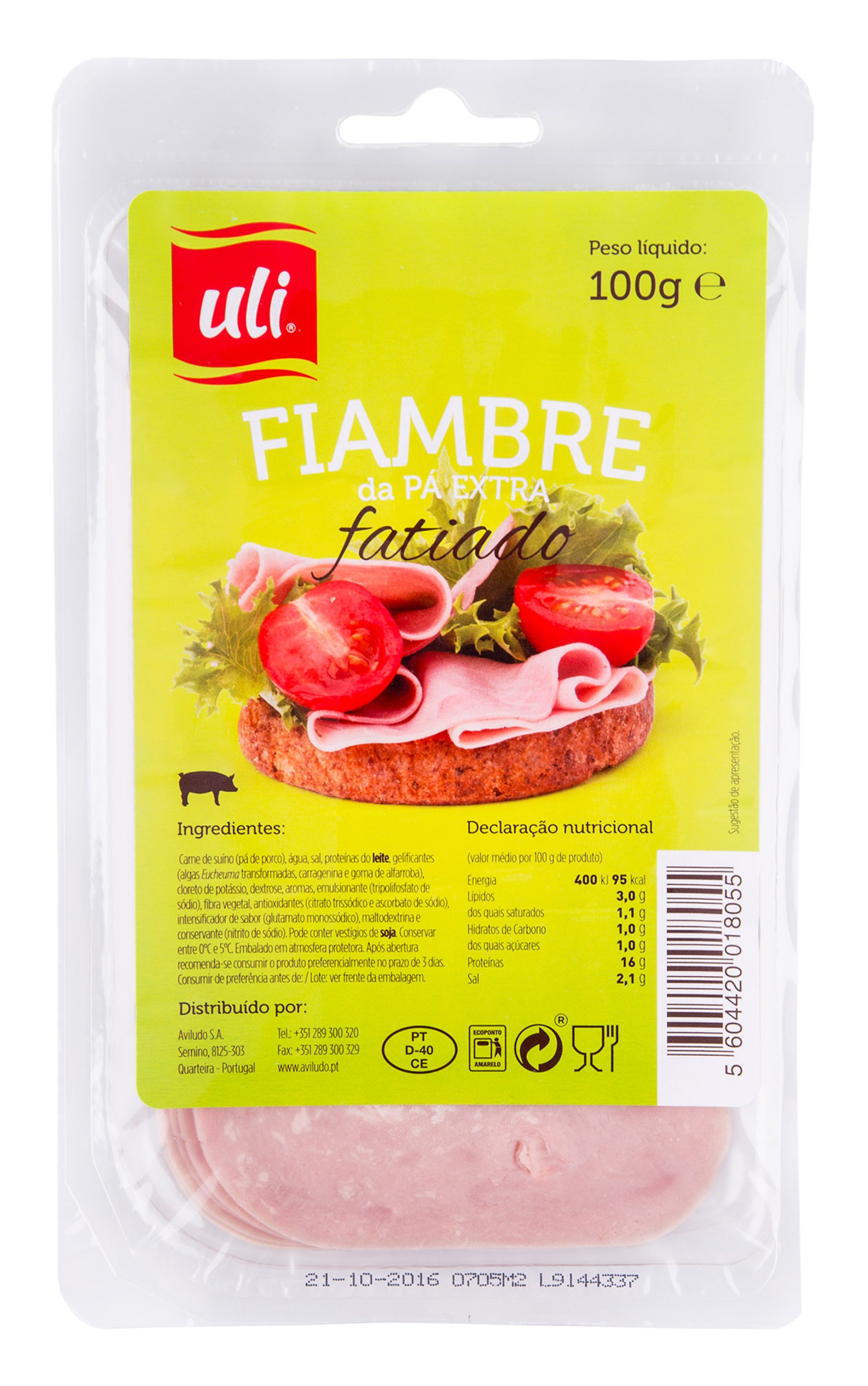 Fiambre P� Fatiado Uli 5x100 g