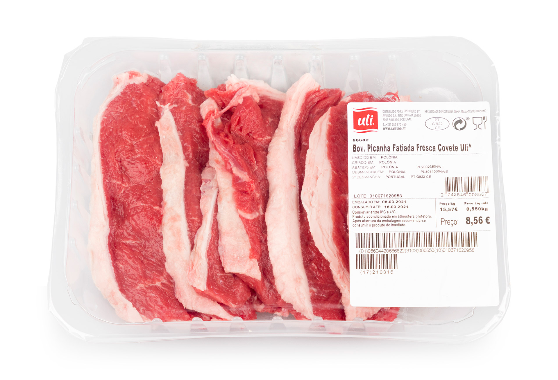 Bovino Picanha Fatiada Fresca Uli Cuvete