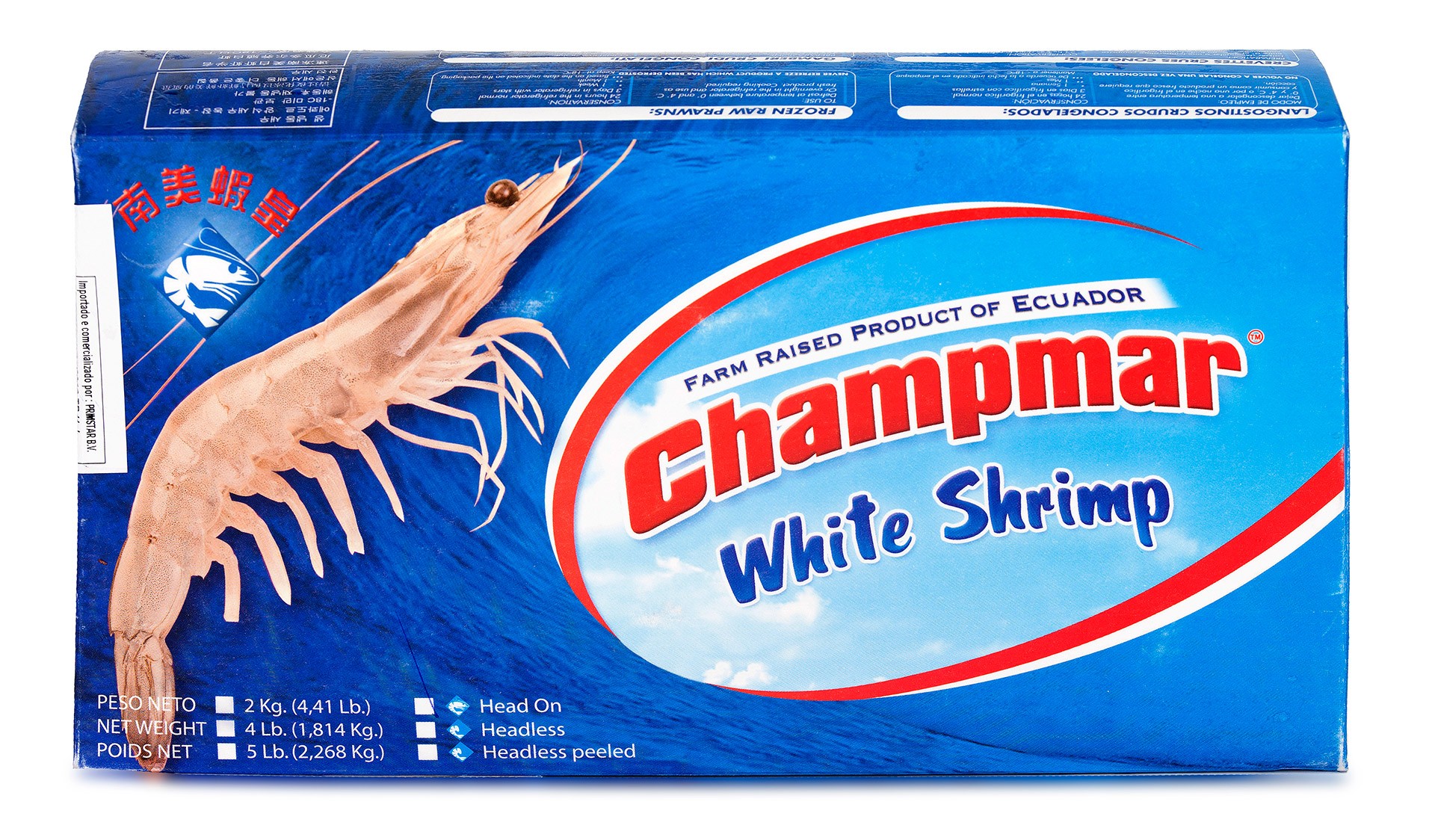 Camar�o Vannamei 30/40 Congelado Equador Cx 2 kg