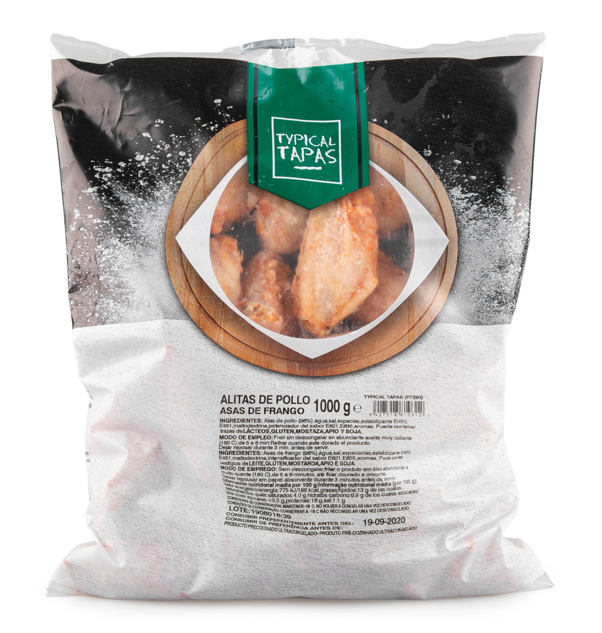 Frango Asas Marinadas Congeladas Eurofrits 5x1 kg Frango Asas Marinadas Congeladas Eurofrits 5x1 kg