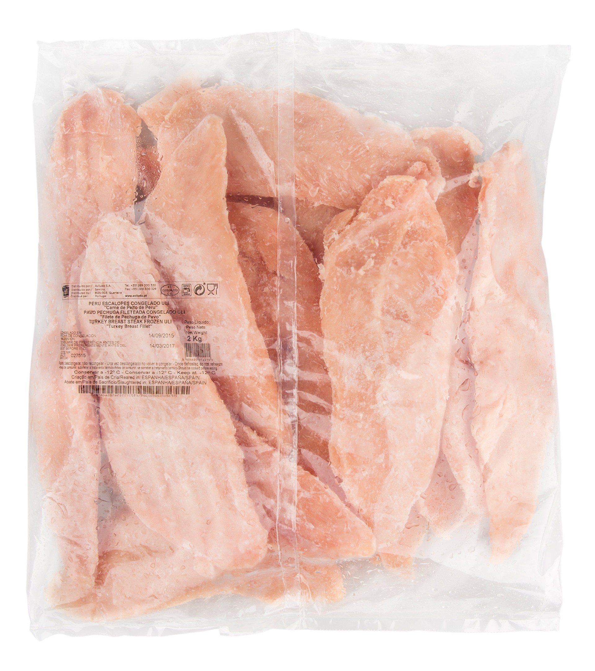 Peru Escalope Congelado Uli 2x2 kg Peru Escalope Congelado Uli 2x2 kg