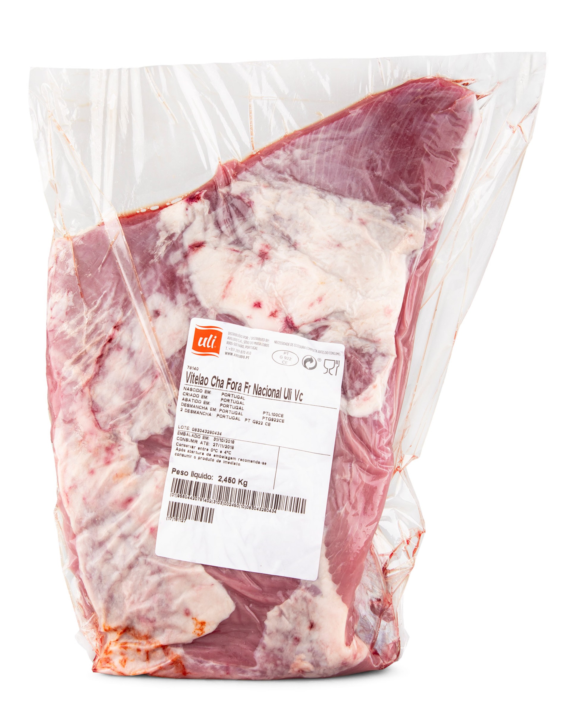 Vitelão Chã de Fora Fresco Nacional Uli Vácuo Vitelão Chã de Fora Fresco Nacional Uli Vácuo