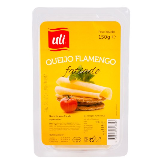 Queijo Flamengo Fatiado Uli 10x150 g