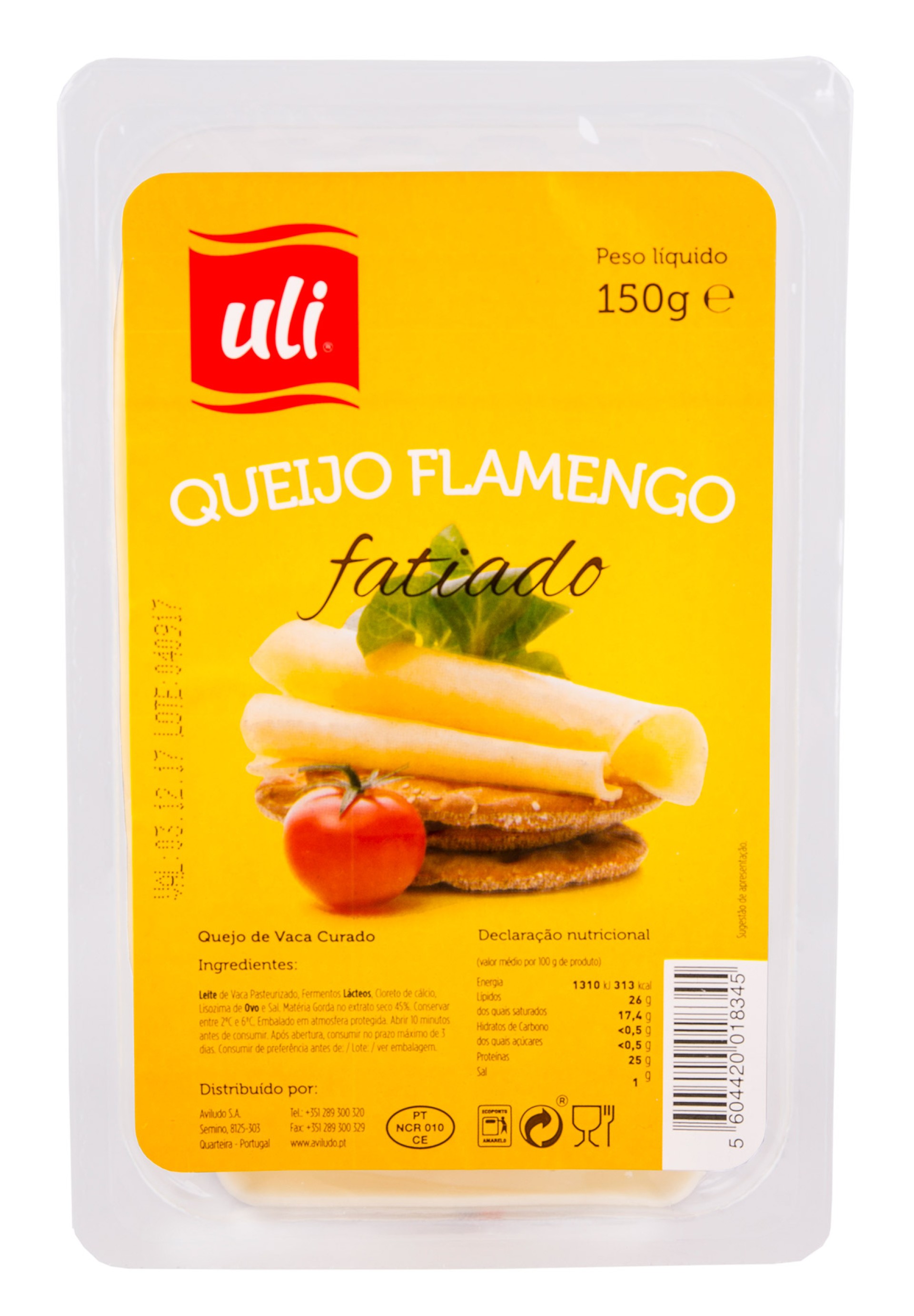 Queijo Flamengo Fatiado Uli 10x150 g