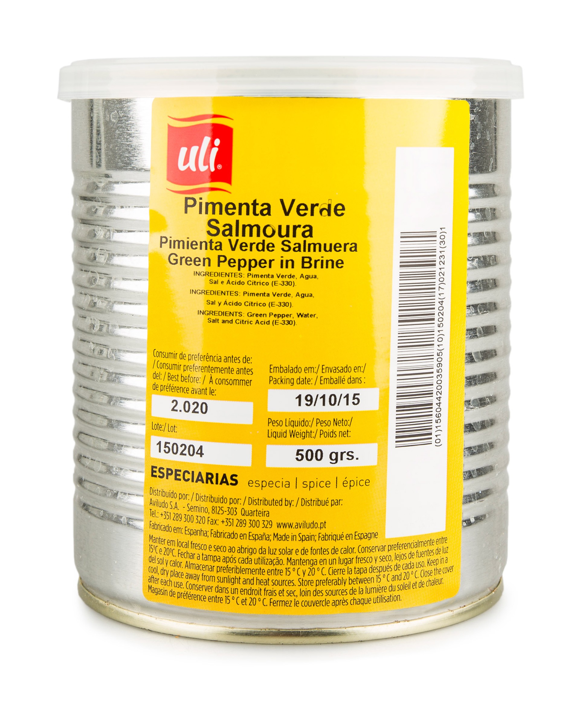 Pimenta Verde Salmoura Uli 500 g