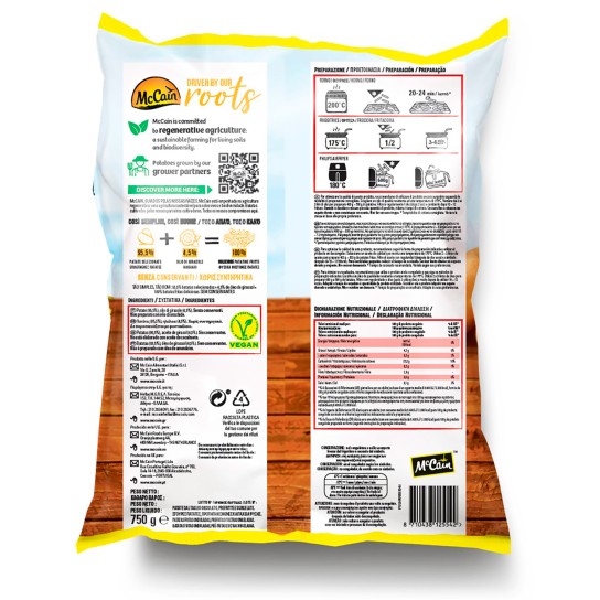 Batata Original Crinkle Congelada McCain 12x750 g Batata Original Crinkle Congelada McCain 12x750 g