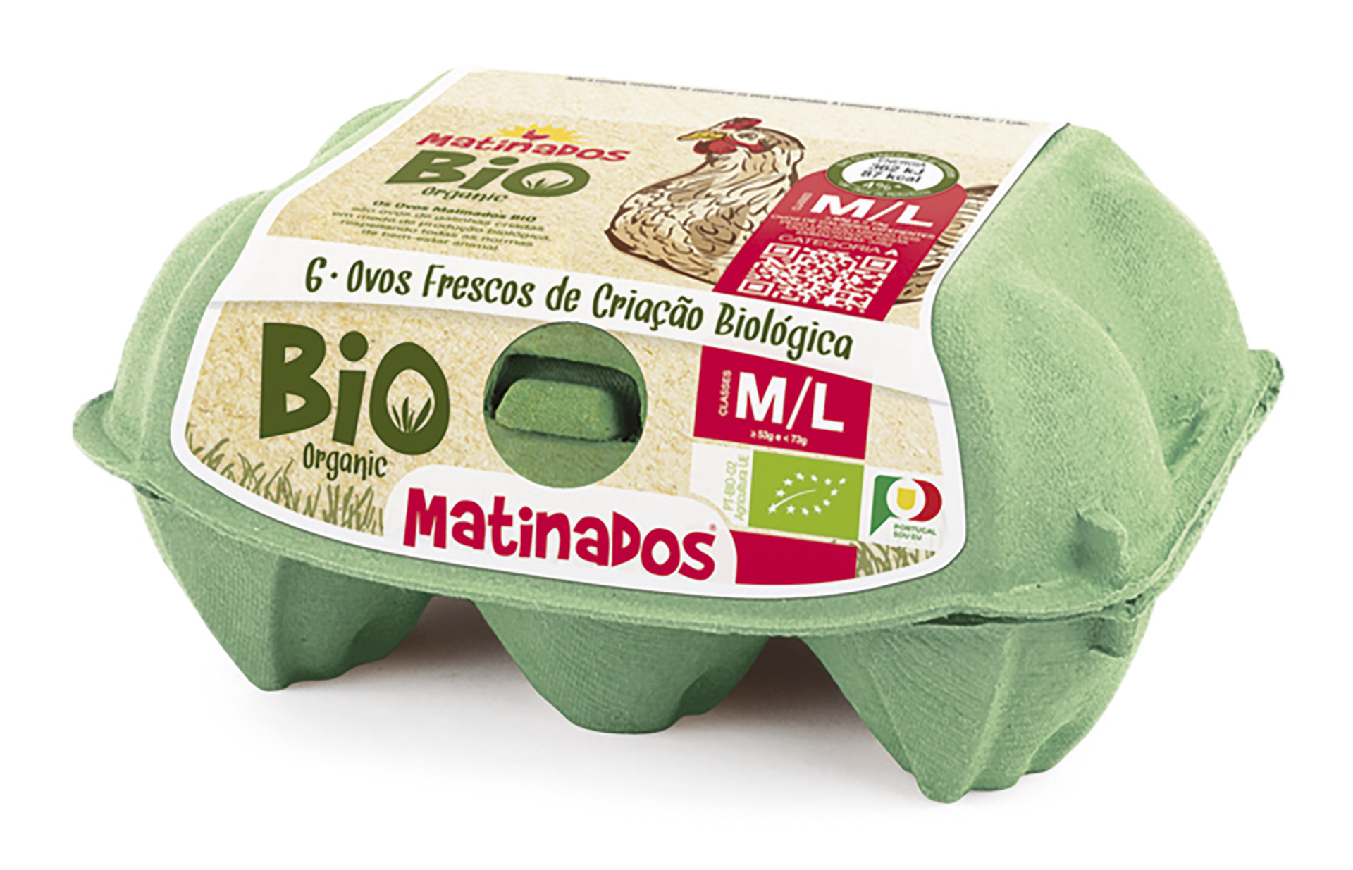 Ovo Embalado Biológico Matinados 12x6 Un Ovo Embalado Biológico Matinados 12x6 Un