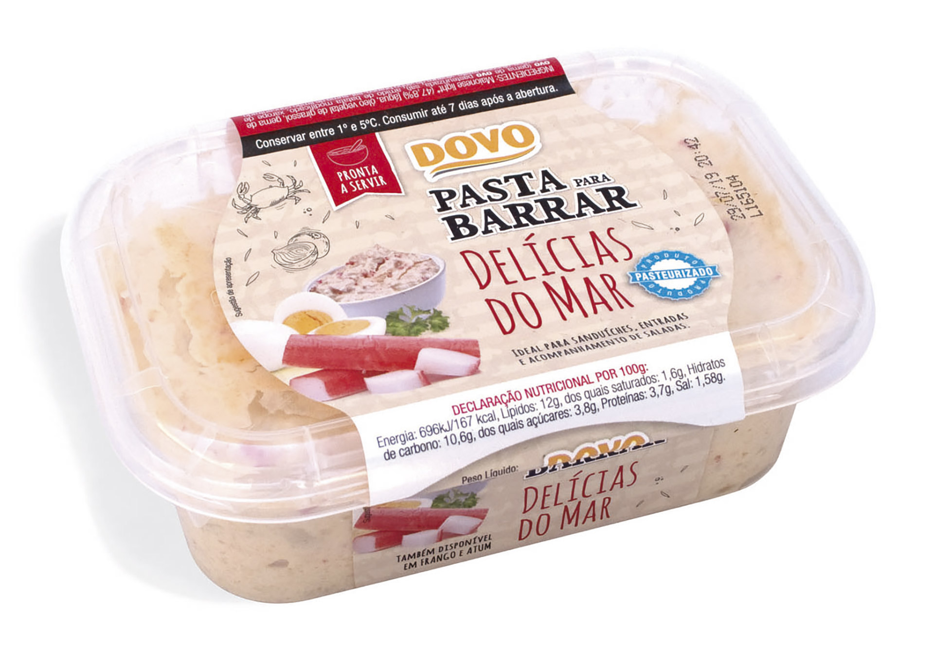 Pasta Del�cias Mar DOVO 6x250 g