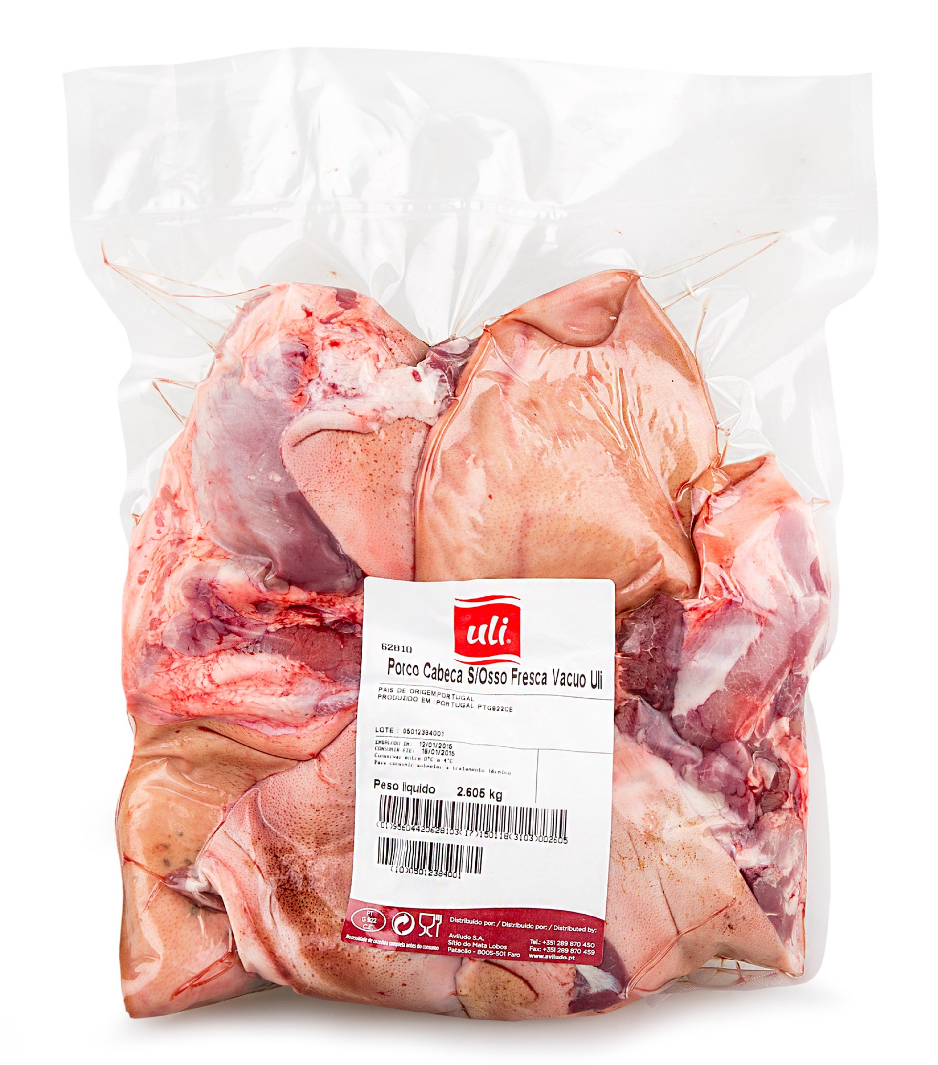 Porco Cabe�a s/ Osso Fresca Uli V�cuo