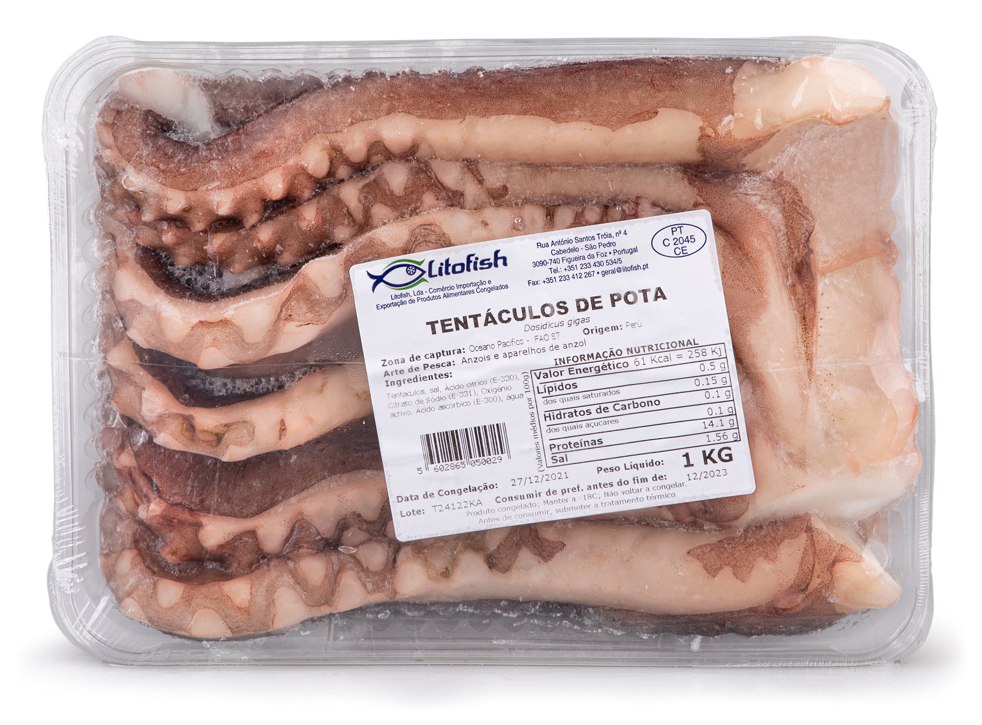 Tent�culos Pota Congelados Cuvete 6x1 kg