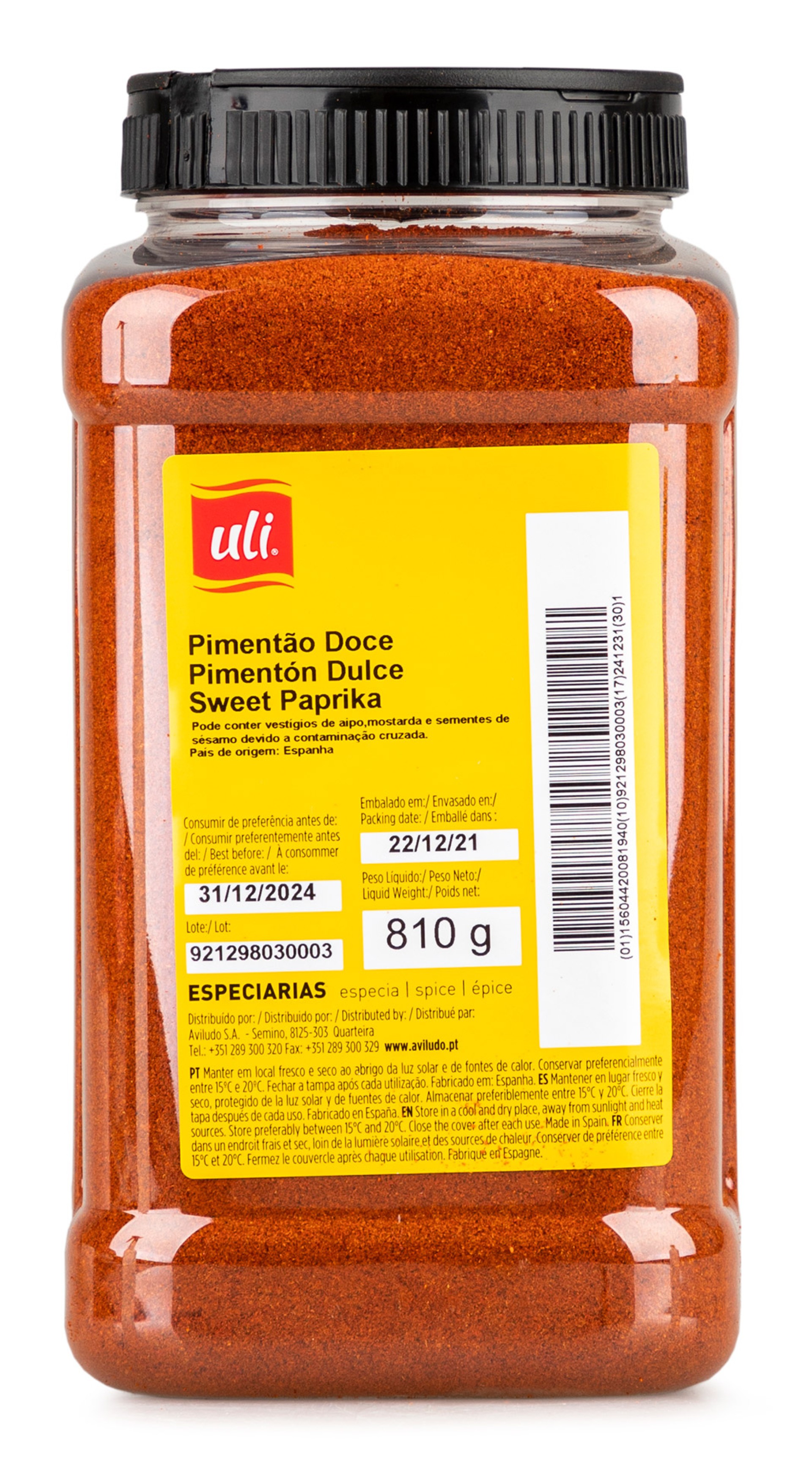 Piment�o Doce Extra Uli Pet 810 g