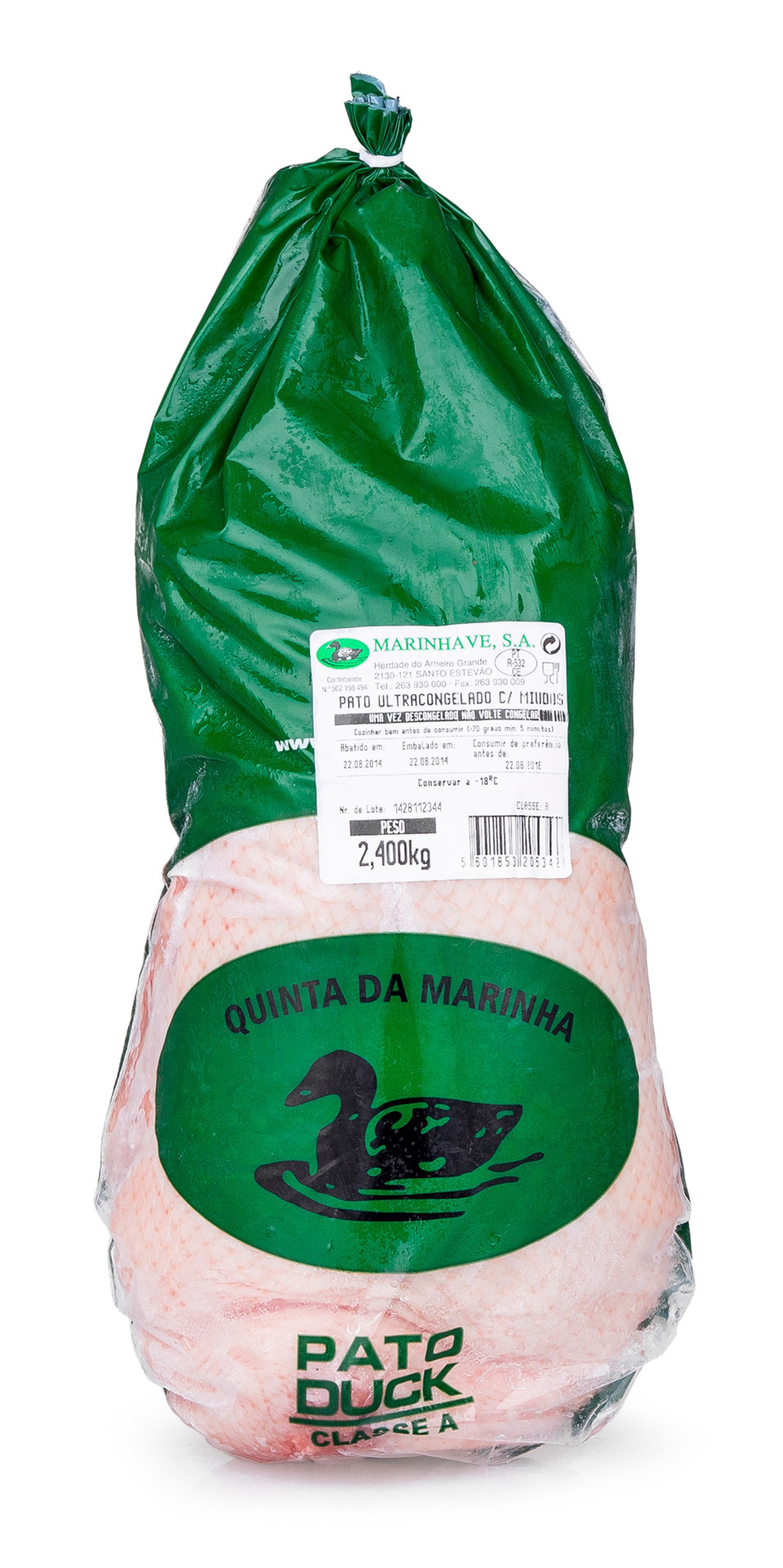 Pato c/ Mi�dos Congelado Quinta da Marinha 6x2,4 kg