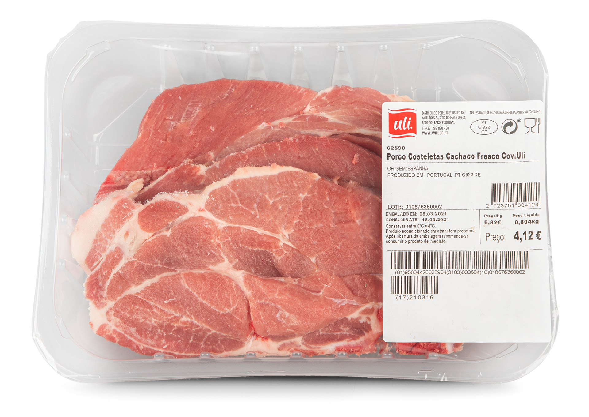 Porco Costeletas Cacha�o Frescas Uli Cuvete