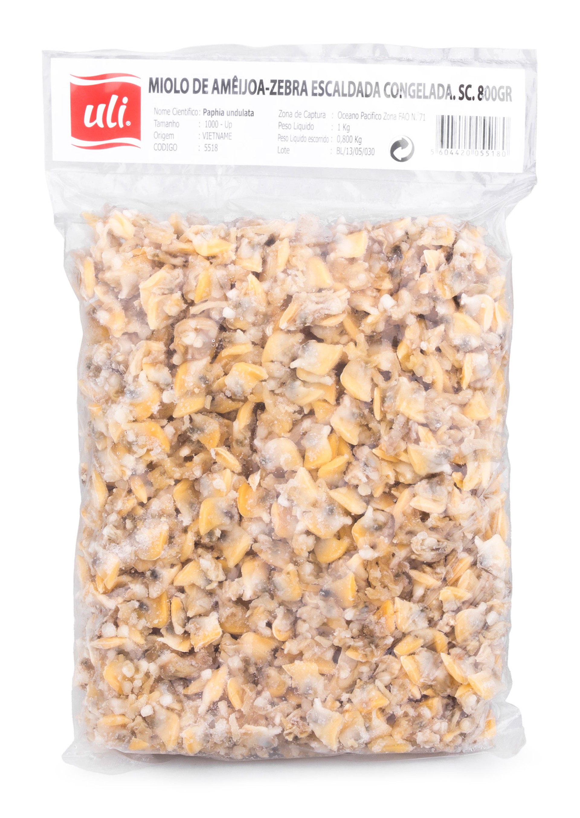 Miolo Am�ijoa Zebra 1000/+ Congelado Saco 800 g