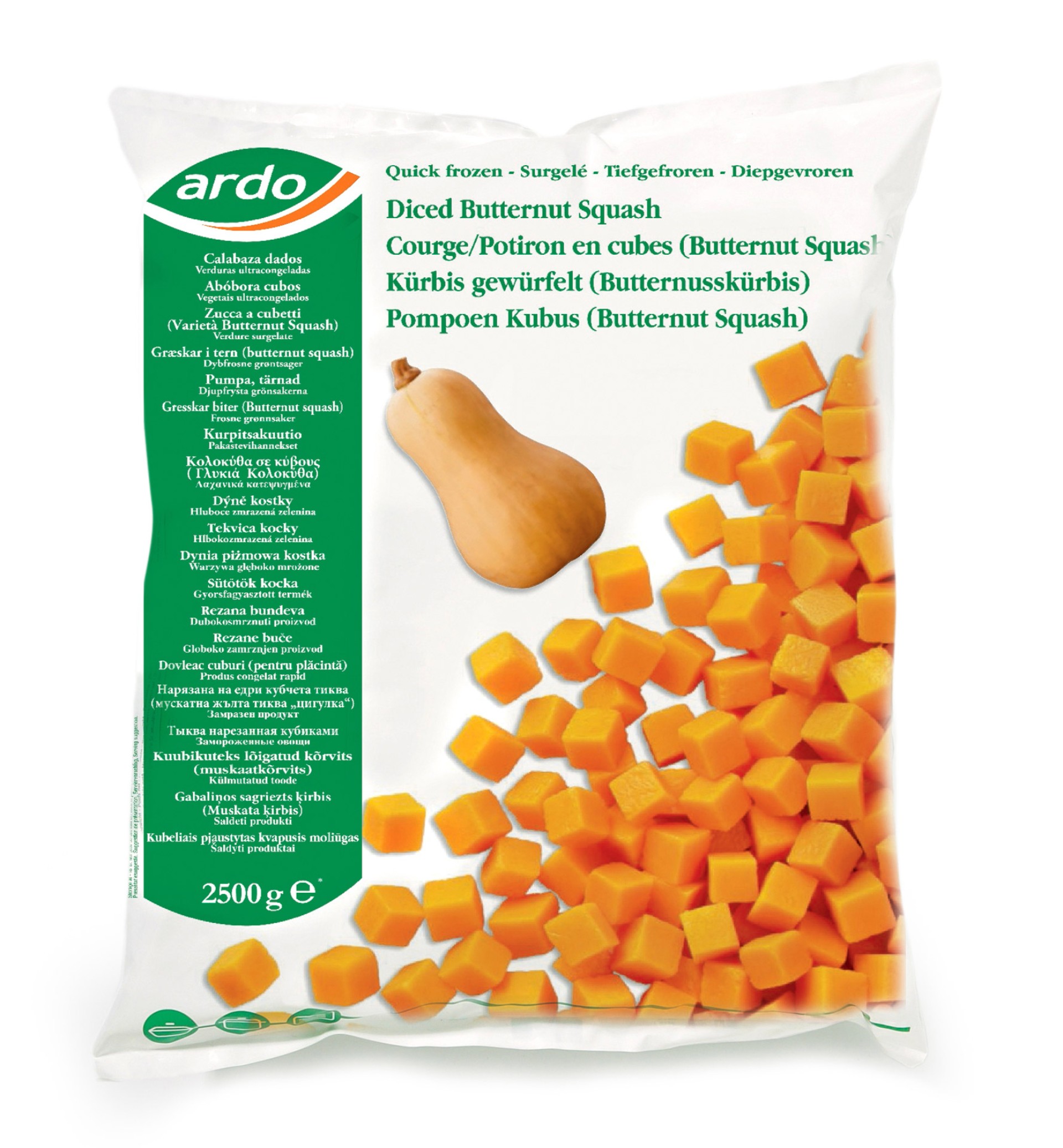 Abóbora Cubos Congelada Ardo 4x2,5 kg Abóbora Cubos Congelada Ardo 4x2,5 kg