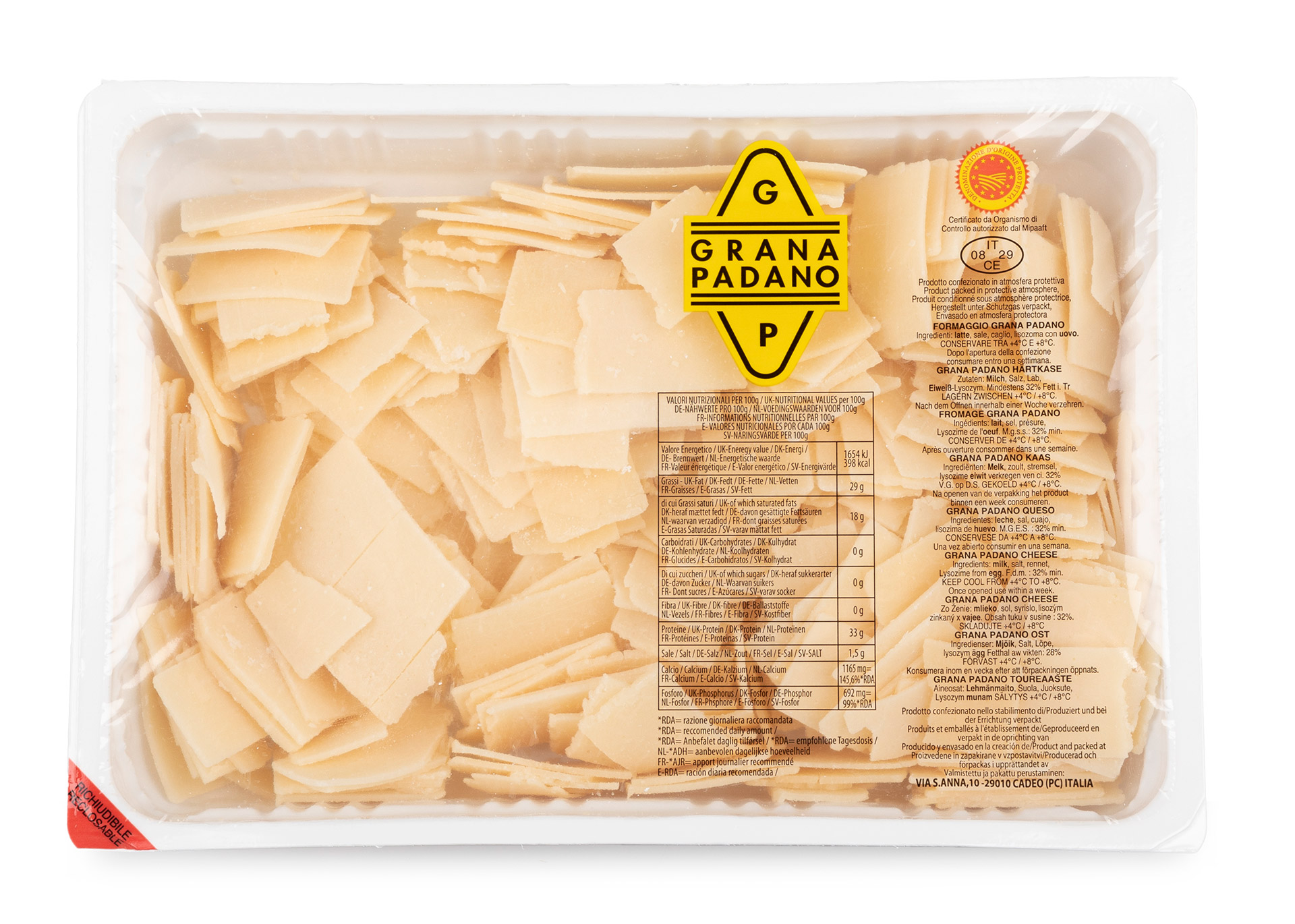 Queijo Grana Padano Flocos 6x500 g Queijo Grana Padano Flocos 6x500 g
