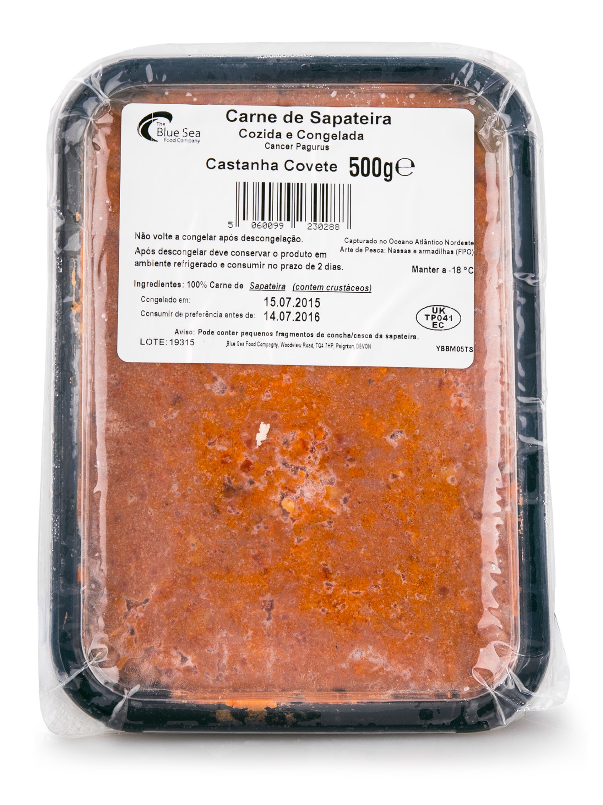 Carne Sapateira Castanha Congelada Cuvete 500 g
