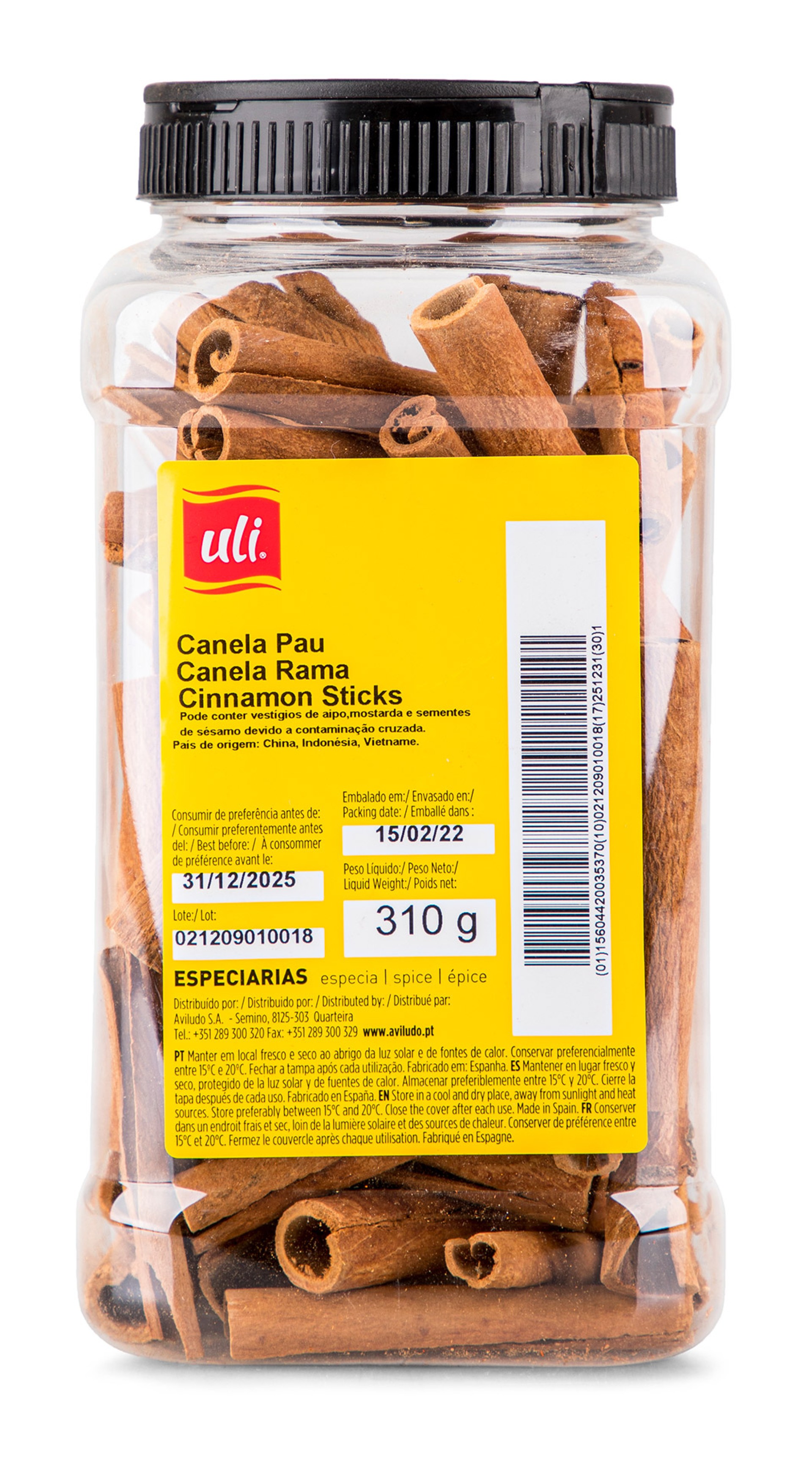 Canela Pau Uli Pet 310 g Canela Pau Uli Pet 310 g
