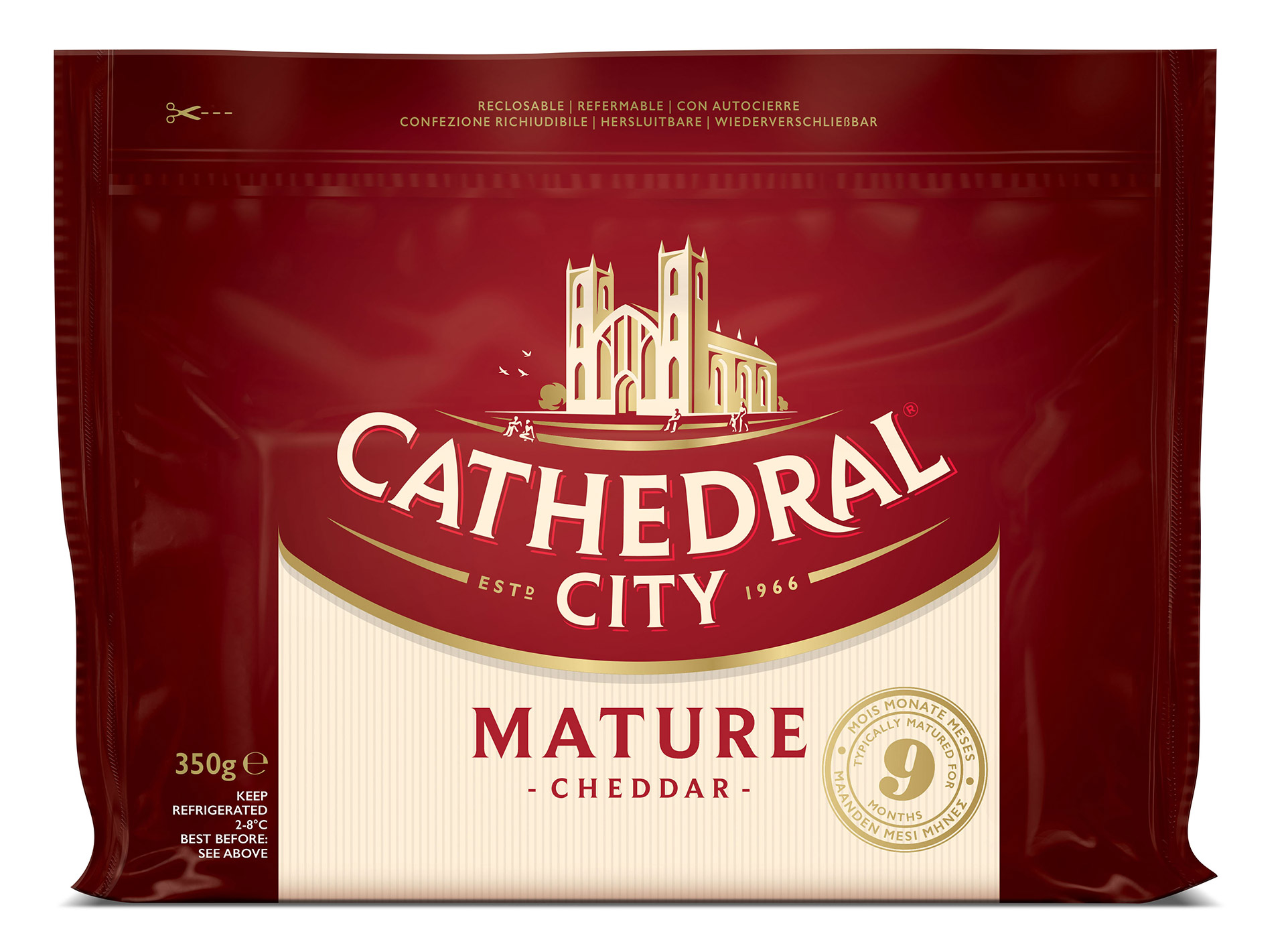 Queijo Cheddar Mature White Cath City 10x350 g Queijo Cheddar Mature White Cath City 10x350 g