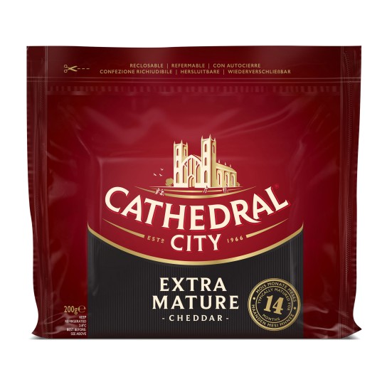 Queijo Cheddar White Extra Mature Catch City 12x200 g