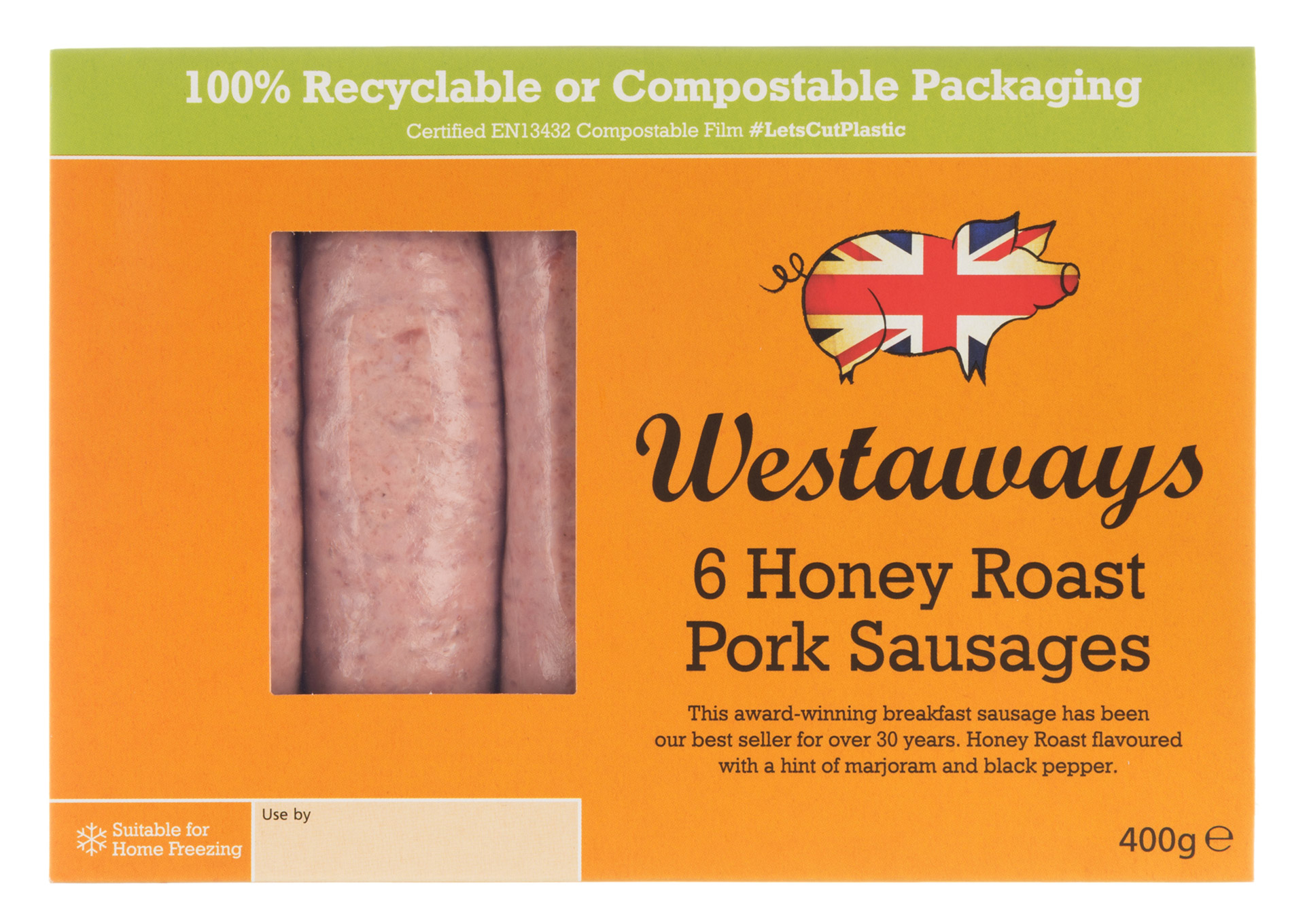Salsichas Honey Roast Congeladas Westaways 6x400 g