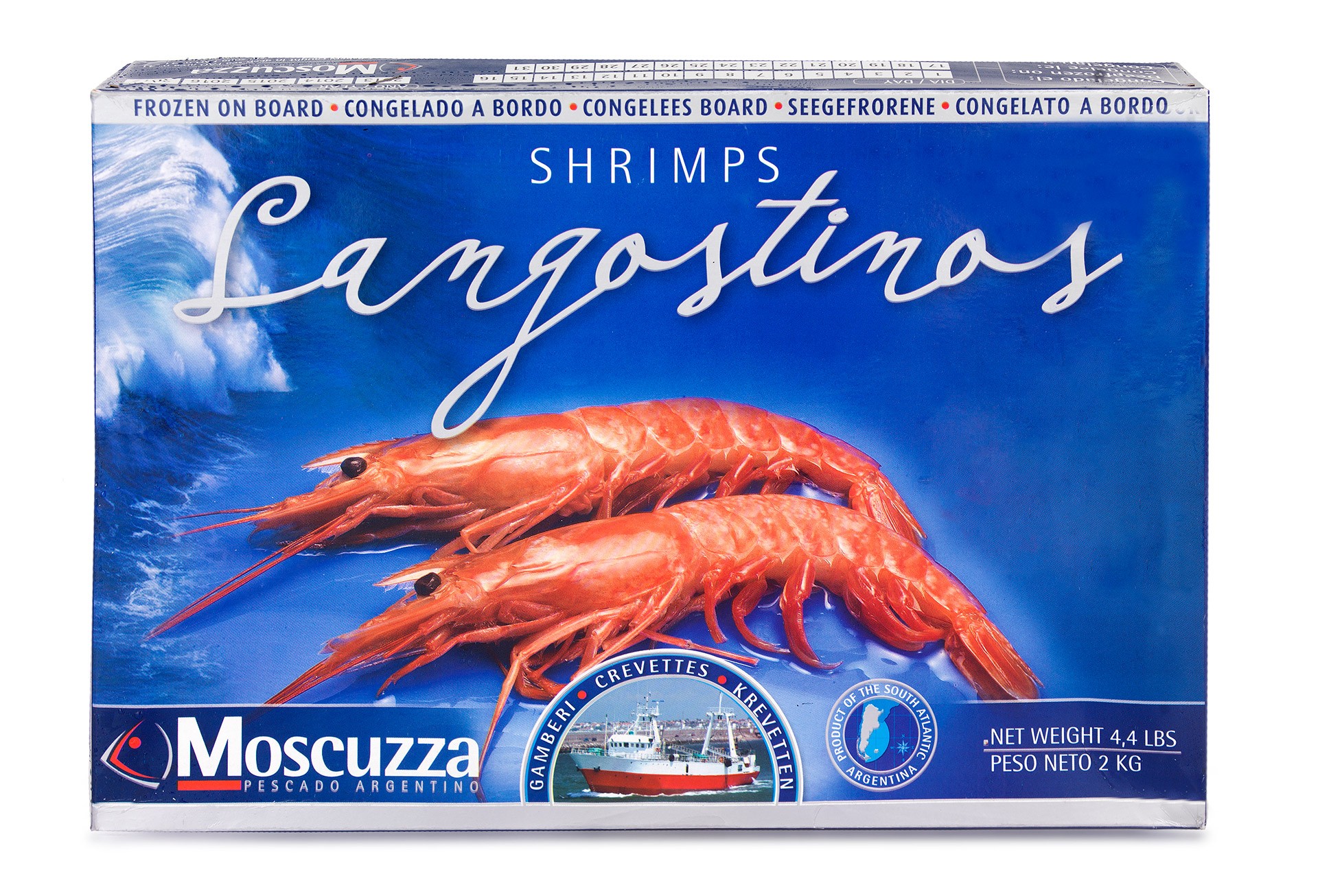 Camar�o Bordo 20/30 Congelado Argentina Cx 2 kg