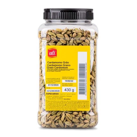 Cardamomo Grão Uli Pet 430 g Cardamomo Grão Uli Pet 430 g