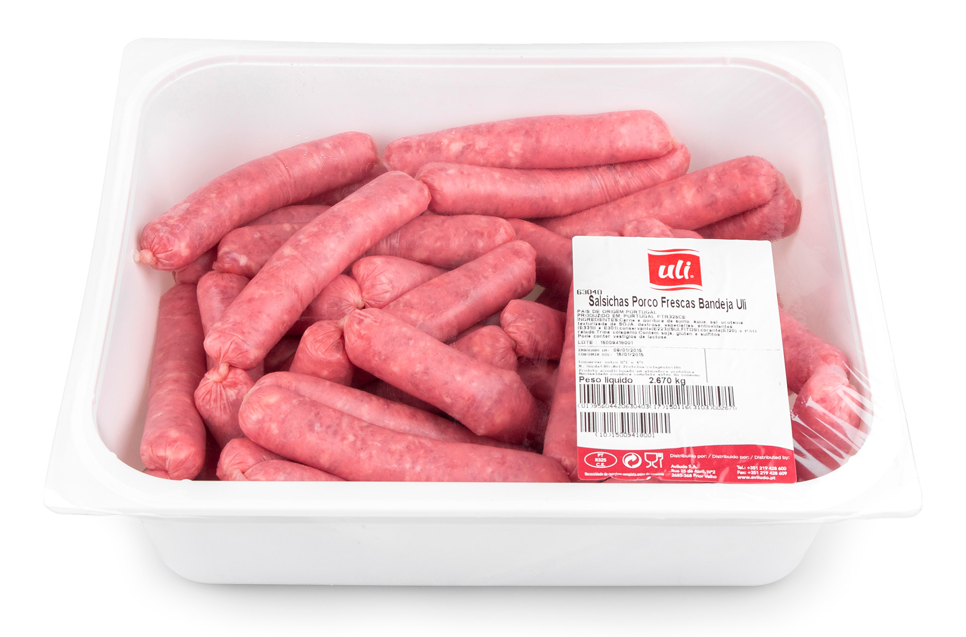 Salsichas Porco Frescas Uli Bandeja