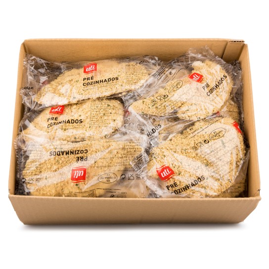 Frango Bife Panado Higienizado Congelado Uli Cx 4 kg Frango Bife Panado Higienizado Congelado Uli Cx 4 kg