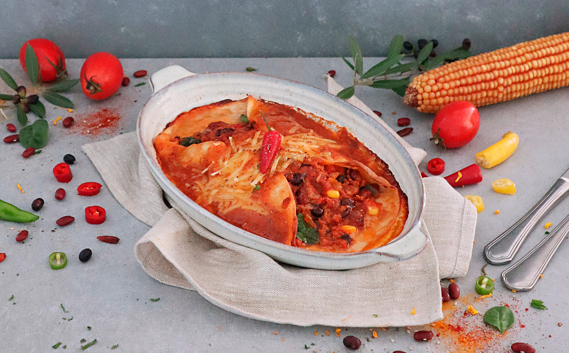 Enchiladas Gratinadas Molho Tomate Vegan Congelado 6x400 g Enchiladas Gratinadas Molho Tomate Vegan Congelado 6x400 g