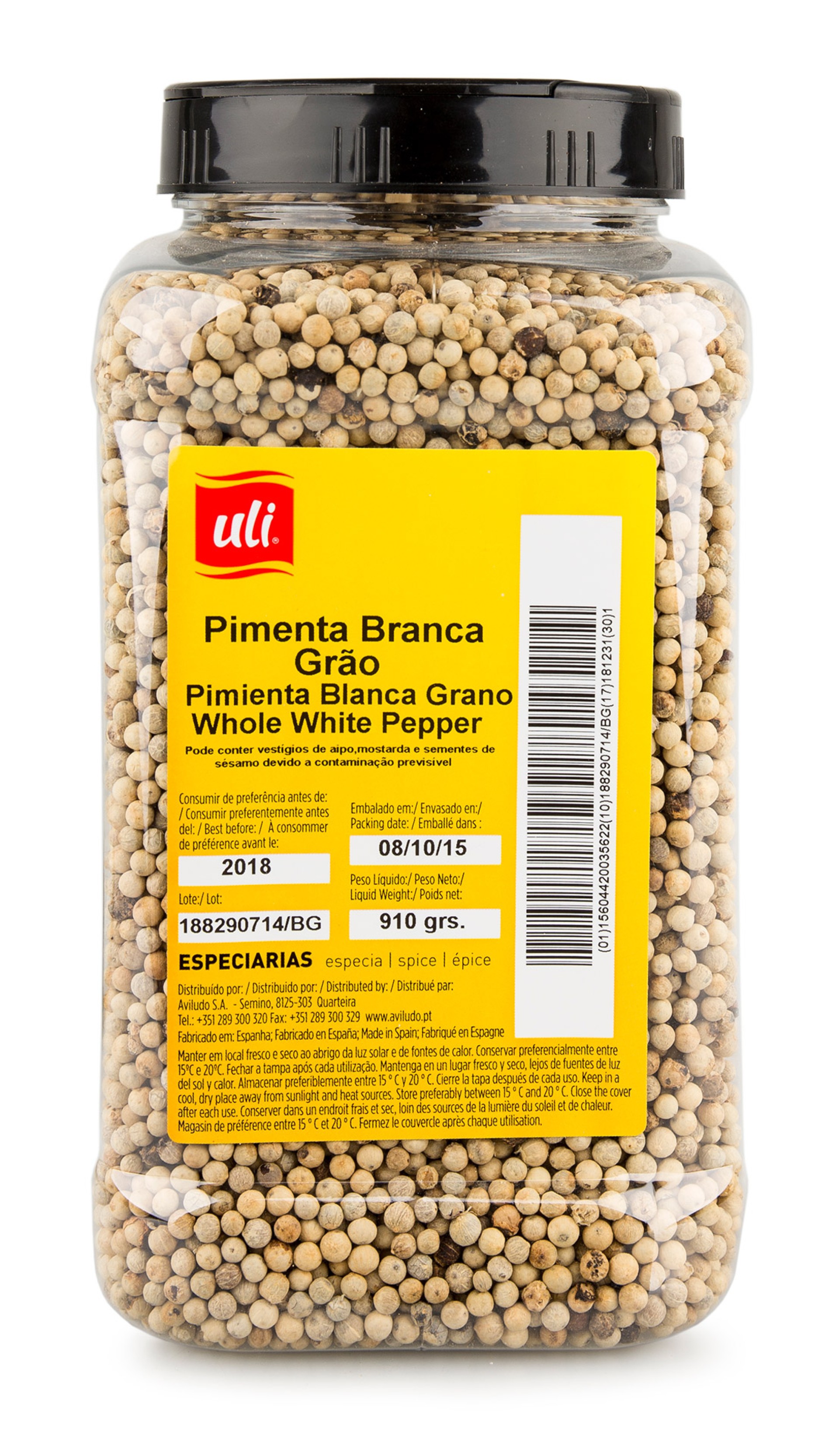Pimenta Branca Gr�o Uli Pet 910 g