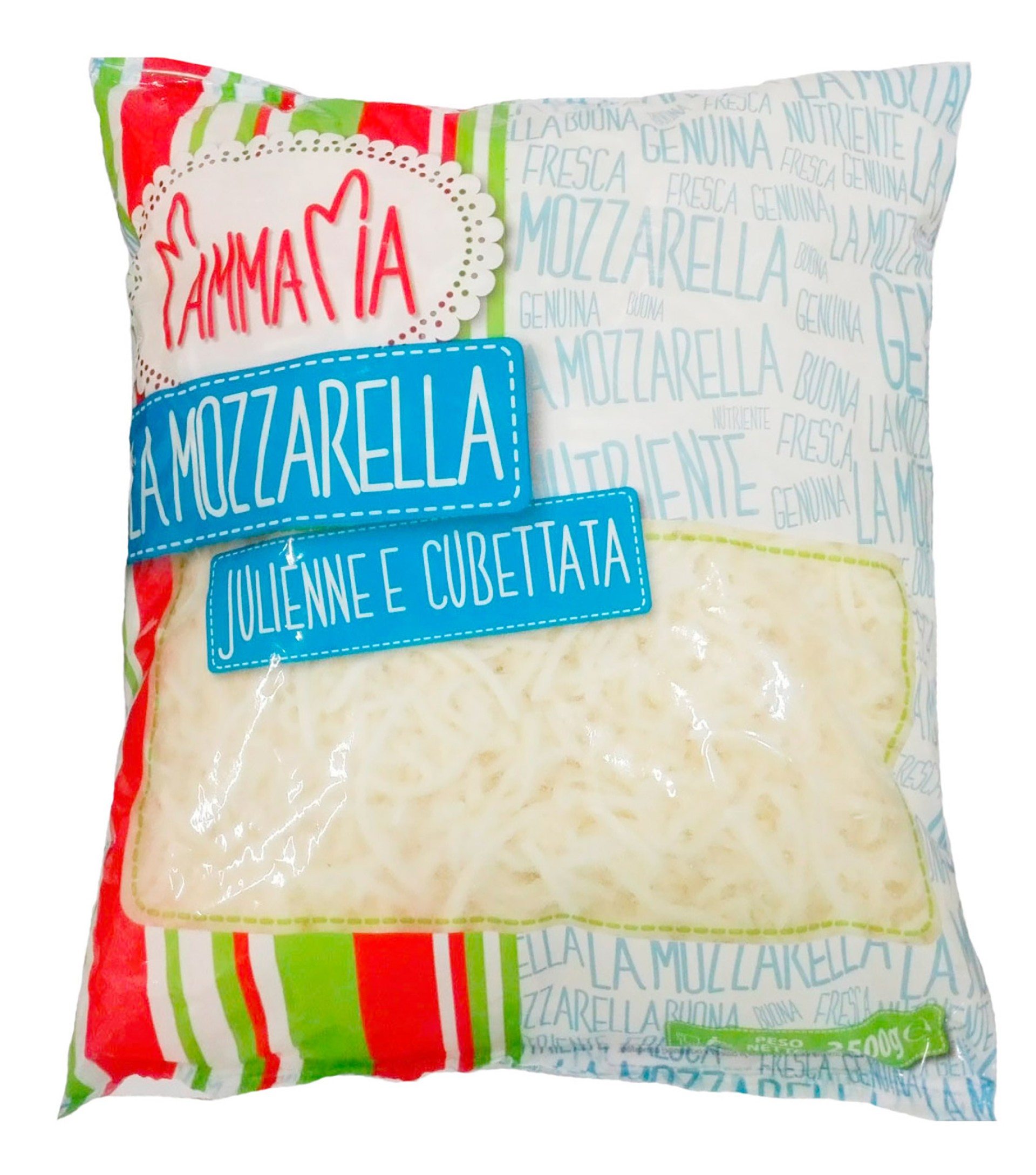 Queijo Mozzarela Ralado 100% Mamma Mia Saco 2,5 kg