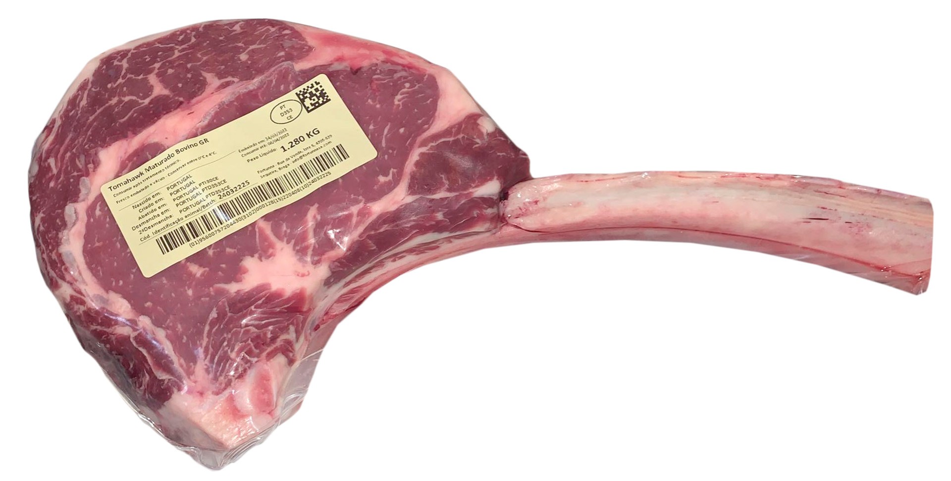 Bovino Tomahawk Maturado Fresco Fortunna Vácuo Bovino Tomahawk Maturado Fresco Fortunna Vácuo