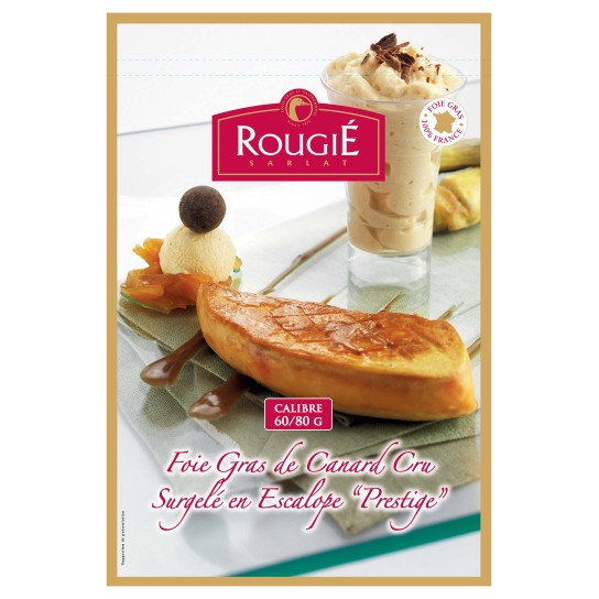 Foie Gras Pato Cru Fatiado 65/80 g Congelado Rougi
