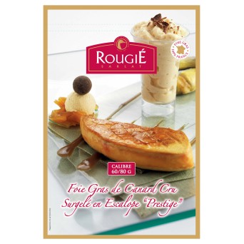 Foie Gras Pato Cru Fatiado 65/80 g Congelado Rougi