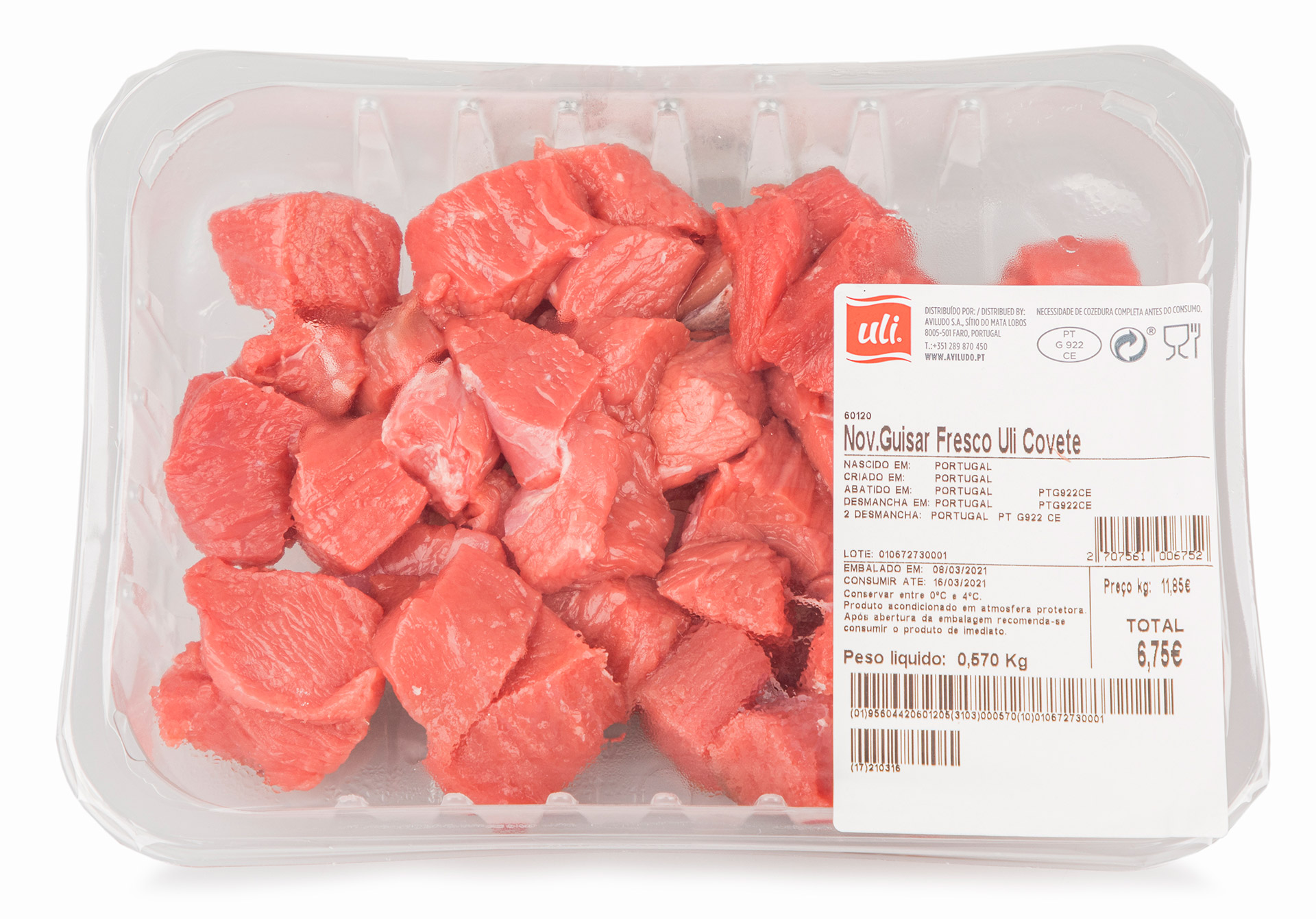 Novilho Guisar Fresco Uli Cuvete