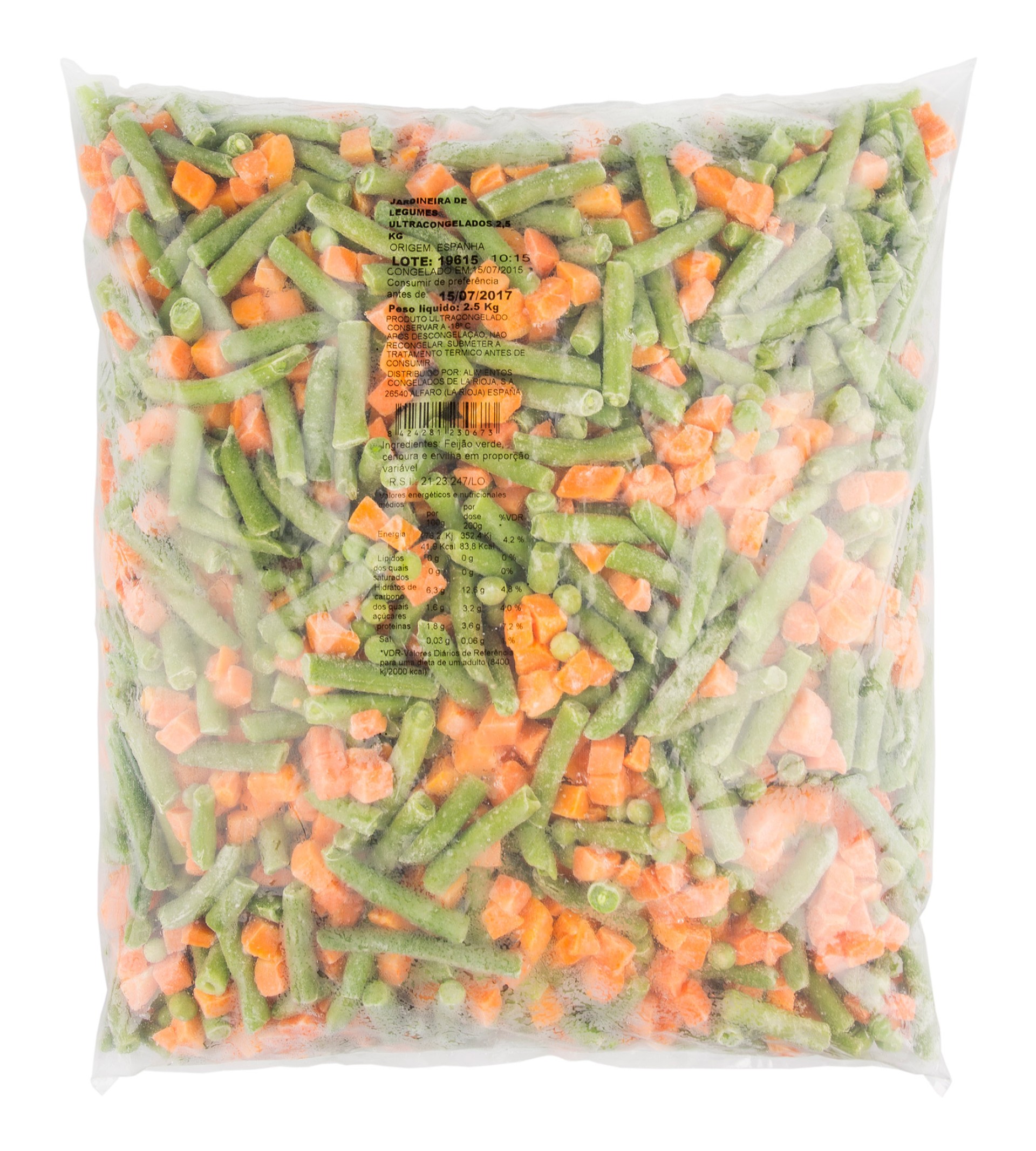 Jardineira 3 Legumes Saco Neutro Congelada 4x2,5 kg